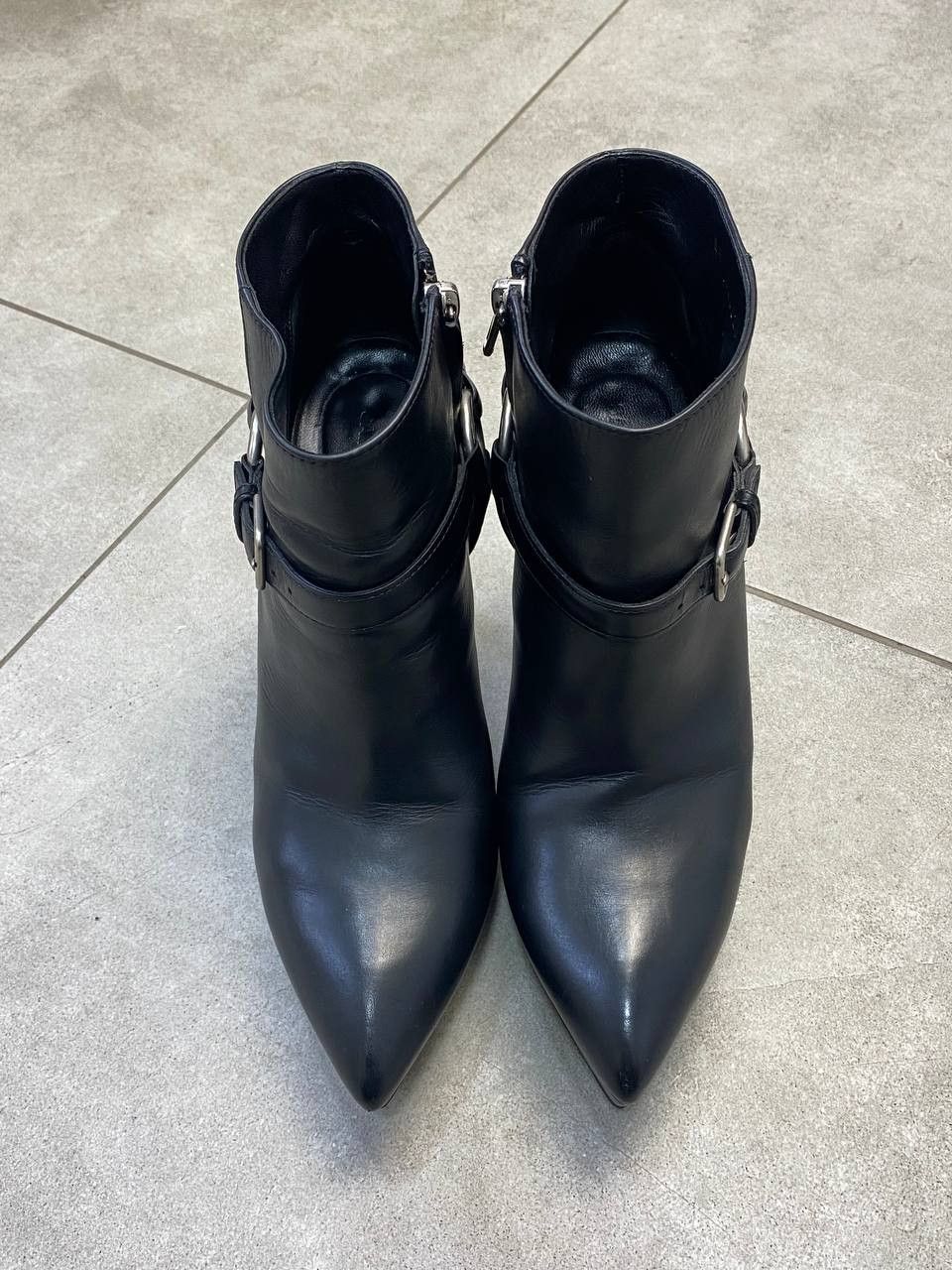 Saint Laurent Paris Saint Laurent By Hedi Slimane Janis Harness Heel Biker Boots Size US 10 / IT 40 - 5 Thumbnail