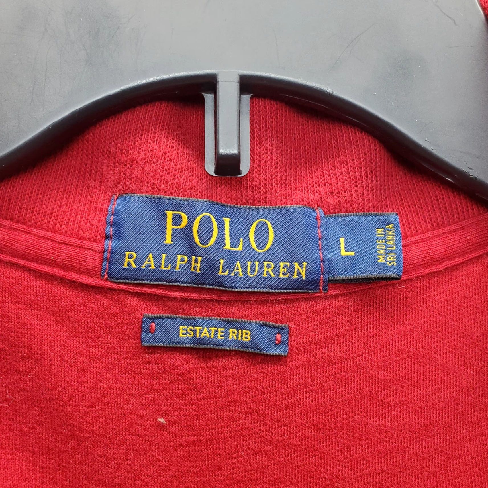 Polo Ralph Lauren Polo Ralph Lauren Sweater Mens Large Red Estate Rib Long Sleeve Slit Quarter Zip Size US L / EU 52-54 / 3 - 6 Thumbnail