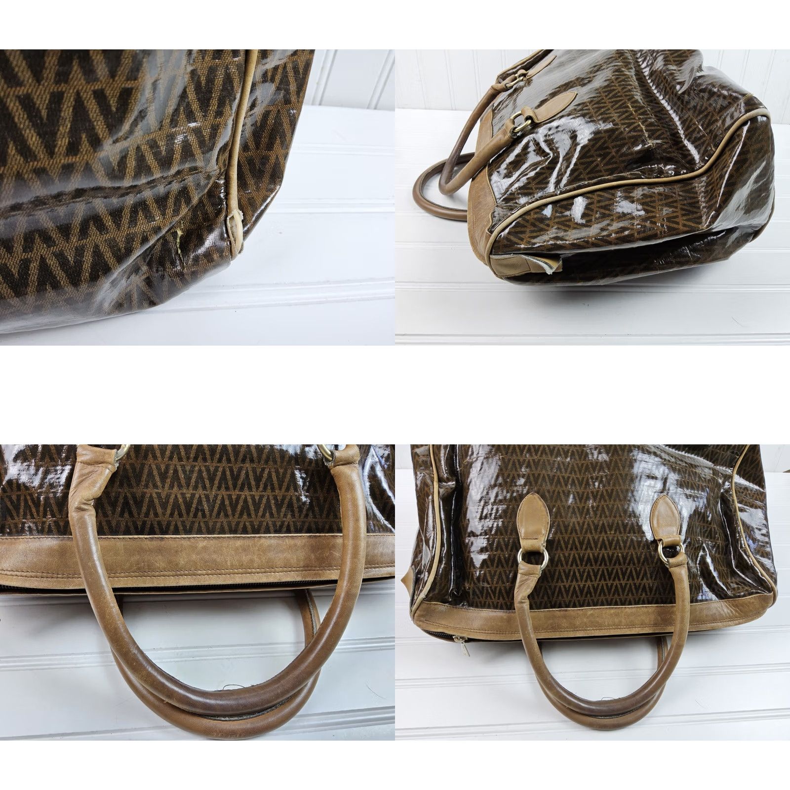 Valentino Valentino Satchel/Top Handle Bag Purse Duffle Large Women PVC multicolor Signature By Mario Valentino Size ONE SIZE - 8 Thumbnail