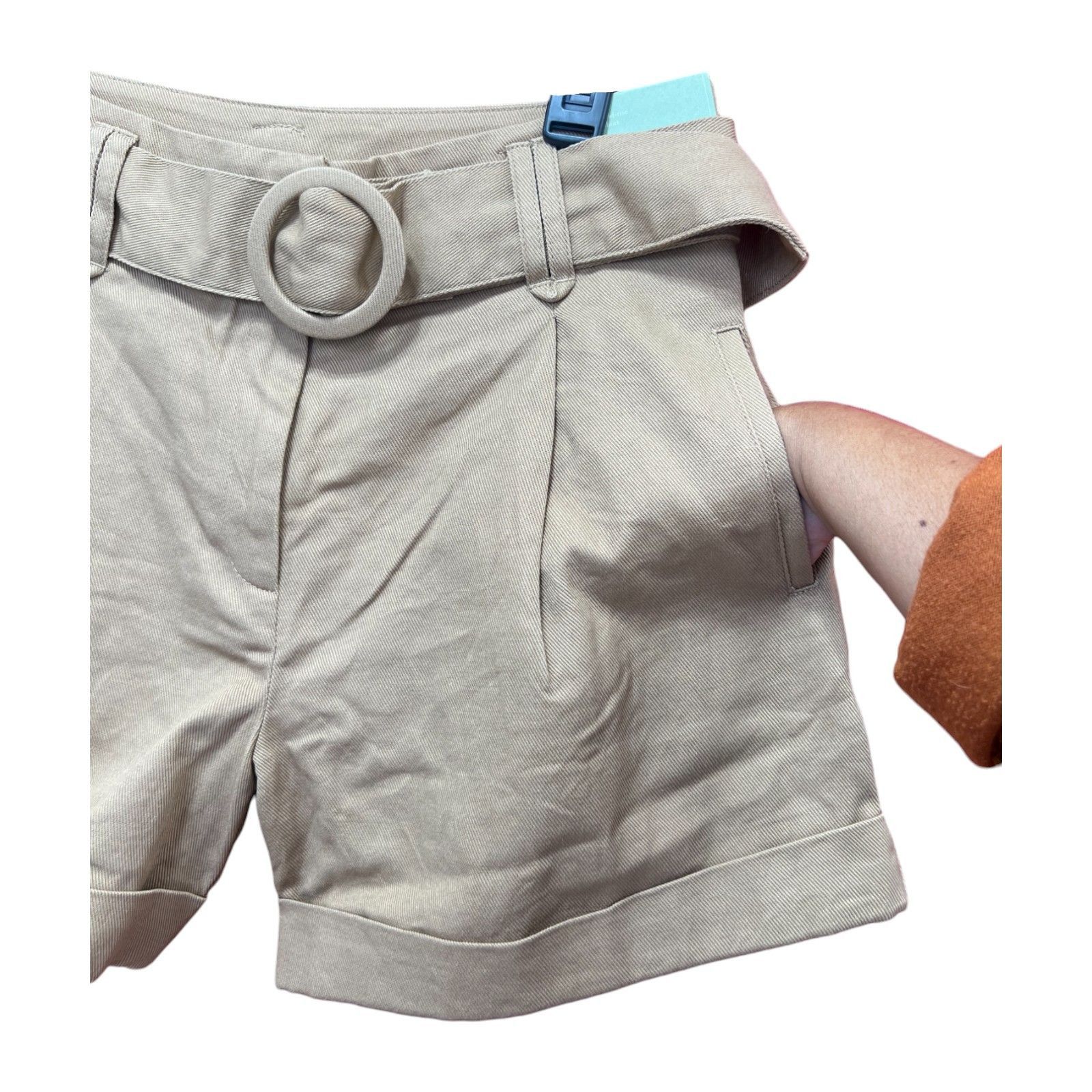 Other Ryegrass - Women's Mid-Rise Pleated Short - Light Brown - 4 Size 27" / US 4 / IT 40 - 15 Thumbnail