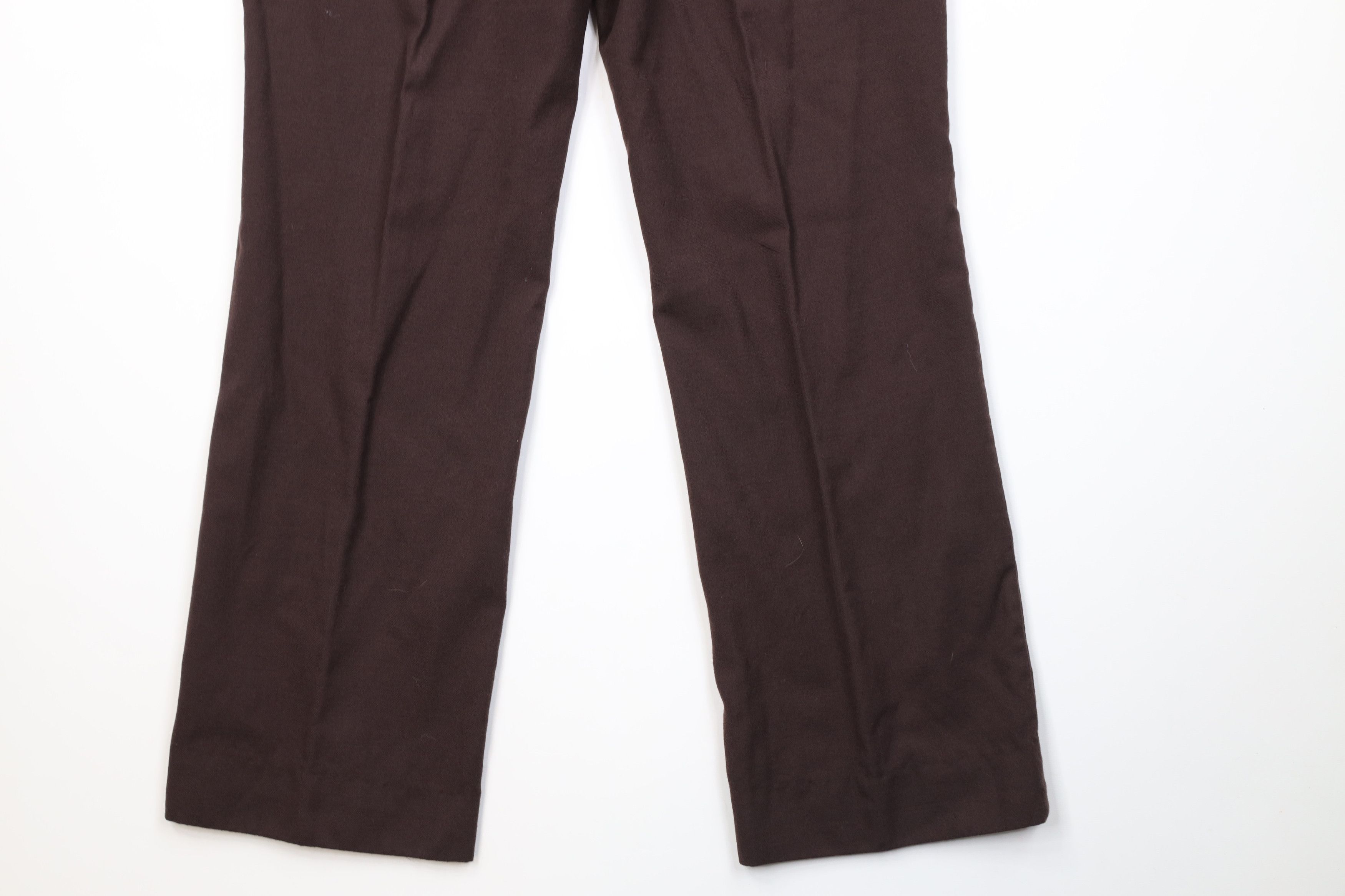 Vintage Vintage 70s Streetwear Wool Wide Leg Chino Pants Brown USA Size US 34 / EU 50 - 12 Thumbnail