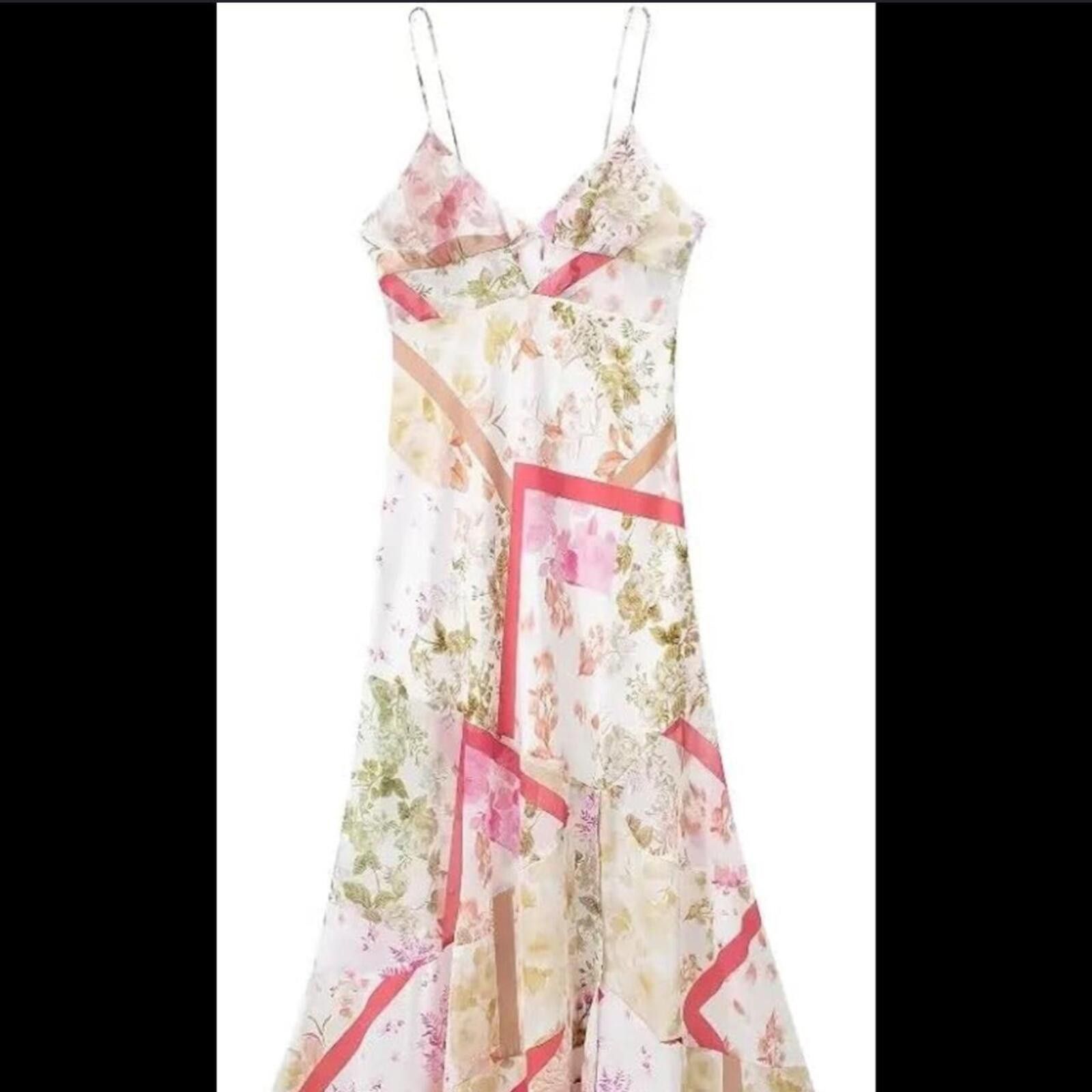 Zara Zara - [ ] Semi-Sheer Mixed Print Dress Size M / US 6-8 / IT 42-44 - 3 Thumbnail
