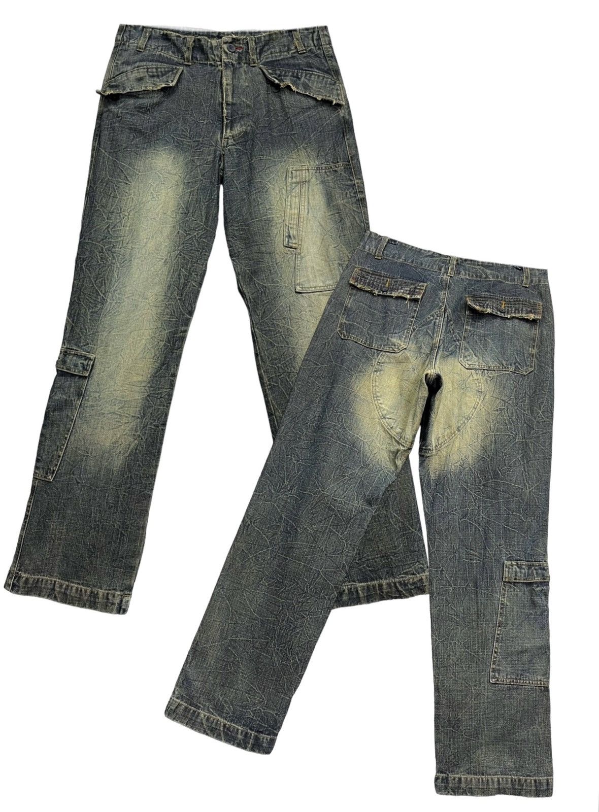 Vintage × Woolrich Woolen Mills FYE🔥Vintage 90’s WOOLRICH Mudmax Claw Mark Baggy Denim Size US 32 / EU 48 - 3 Thumbnail