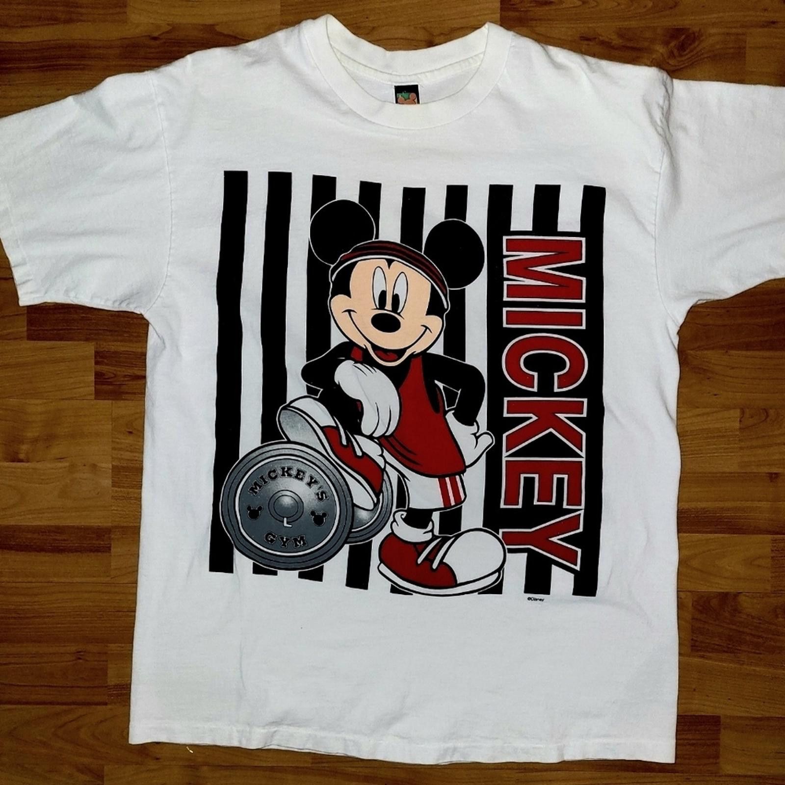 Disney Vintage 90s Disney Mickey Mouse White Tshirt Mickey Tag XL Size US XL / EU 56 / 4 - 1 Thumbnail