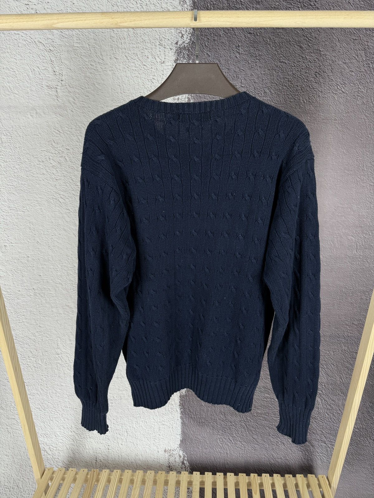 Polo Ralph Lauren Polo Ralph Lauren vintage cable knit navy sweater size L Size US L / EU 52-54 / 3 - 10 Thumbnail