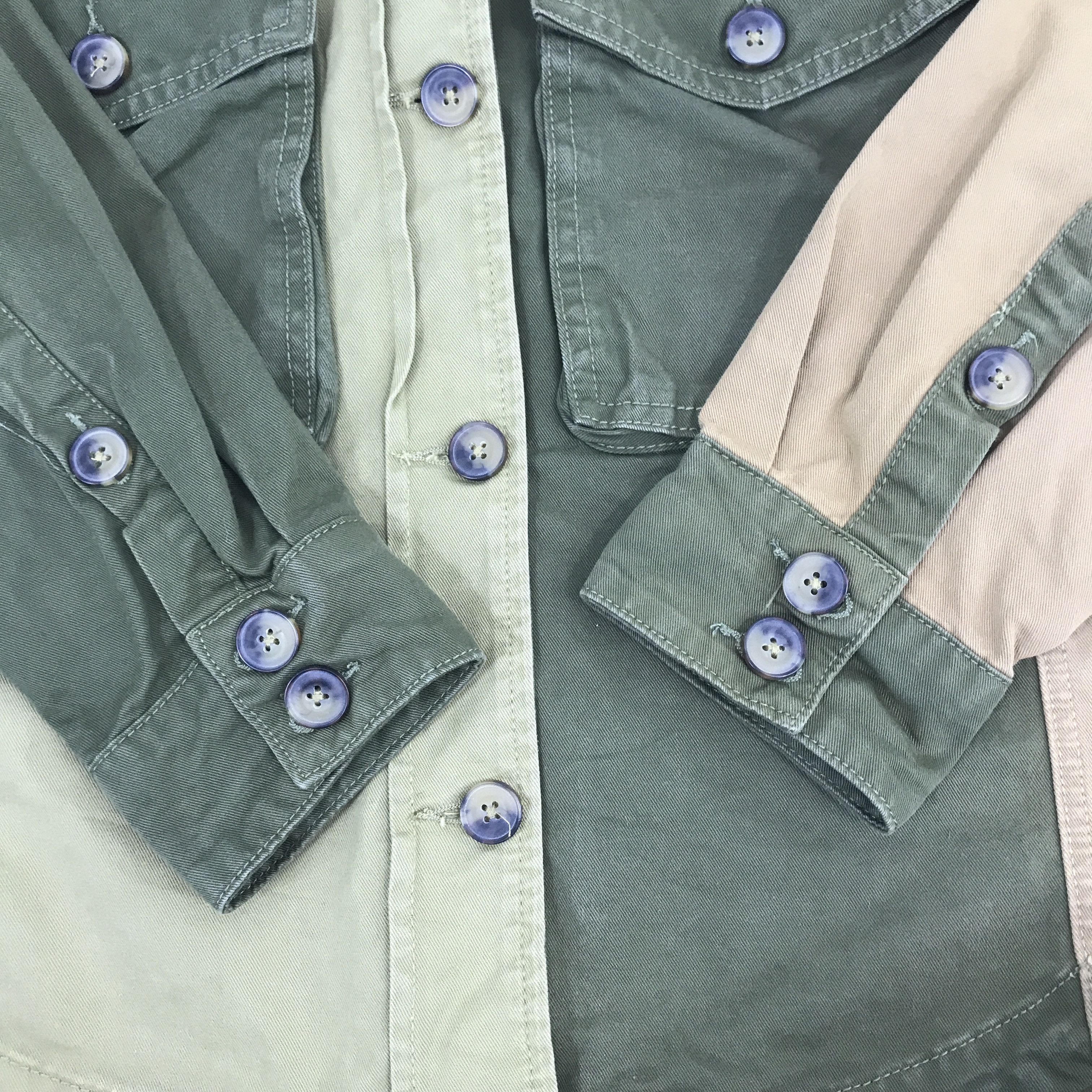Japanese Brand × Vintage Vintage Bershka Japan design style Patchwork button Jacket Size US L / EU 52-54 / 3 - 7 Thumbnail