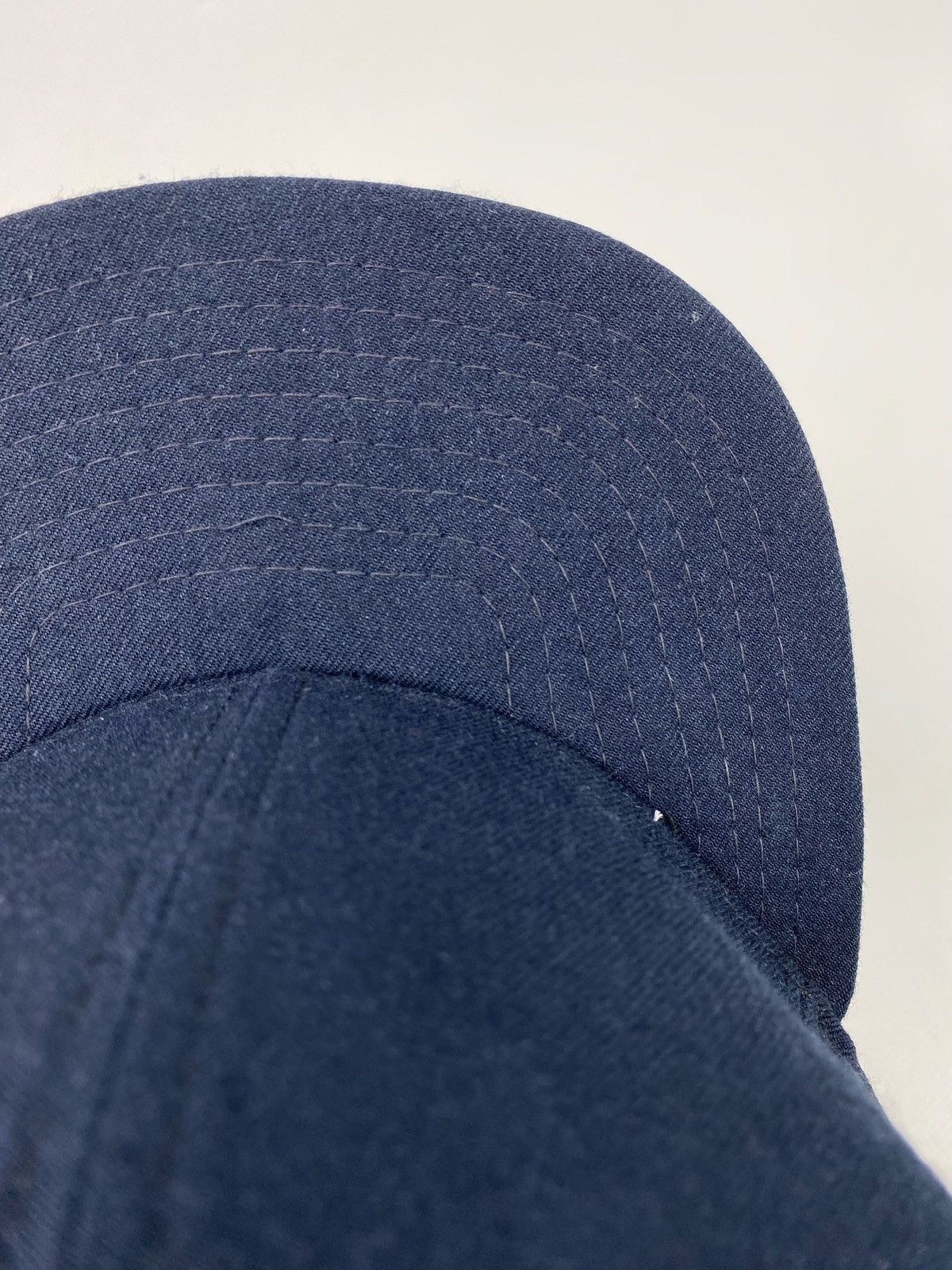 New Era 80s 90s Vintage New Era Dupont Visor Navy Blank Snapback Hat Size ONE SIZE - 5 Thumbnail