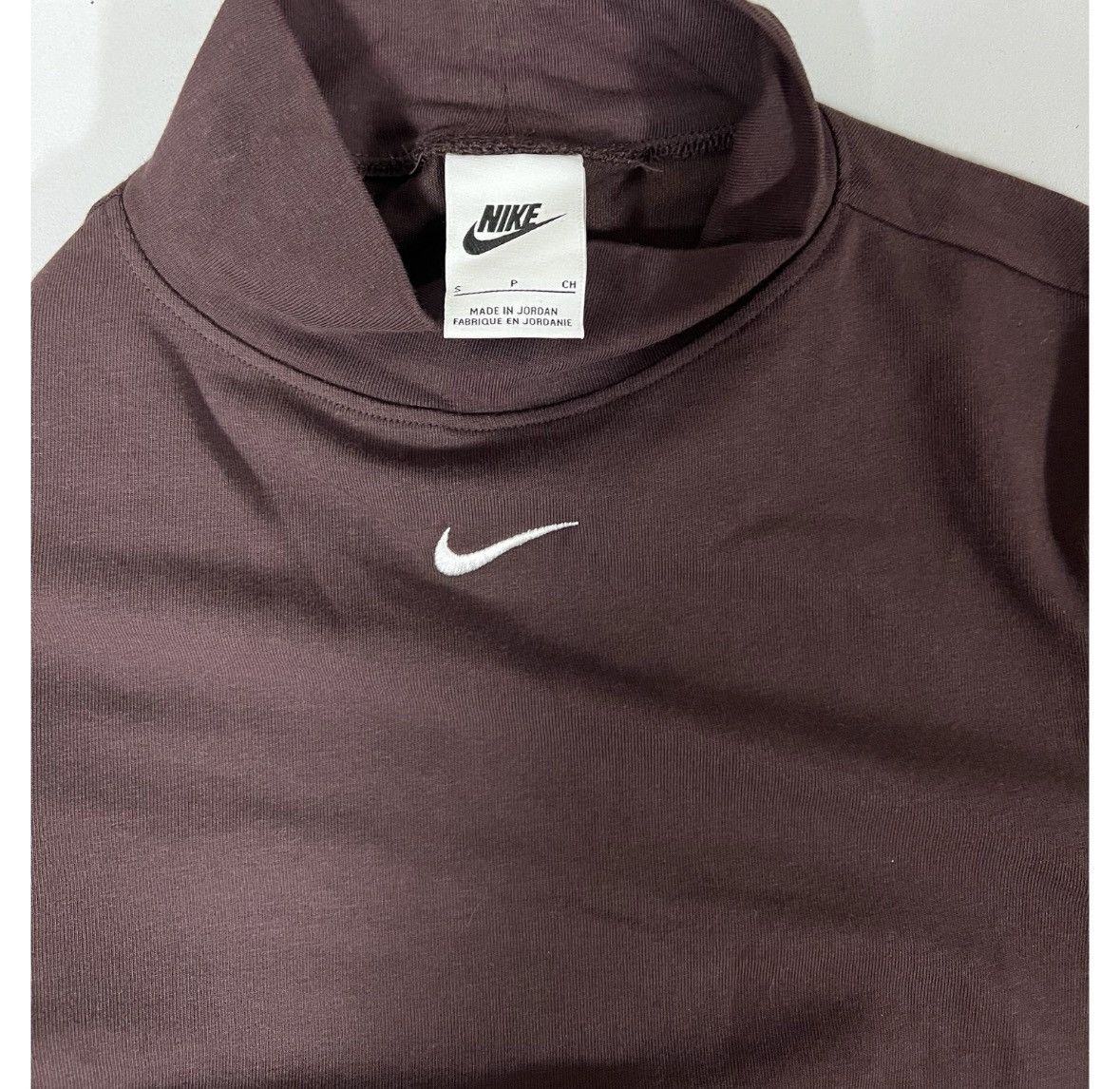 Nike Nike Brown Logo Long Sleeve Turtleneck Shirt Top Tee Size S🤎 Size S / US 4 / IT 40 - 4 Thumbnail