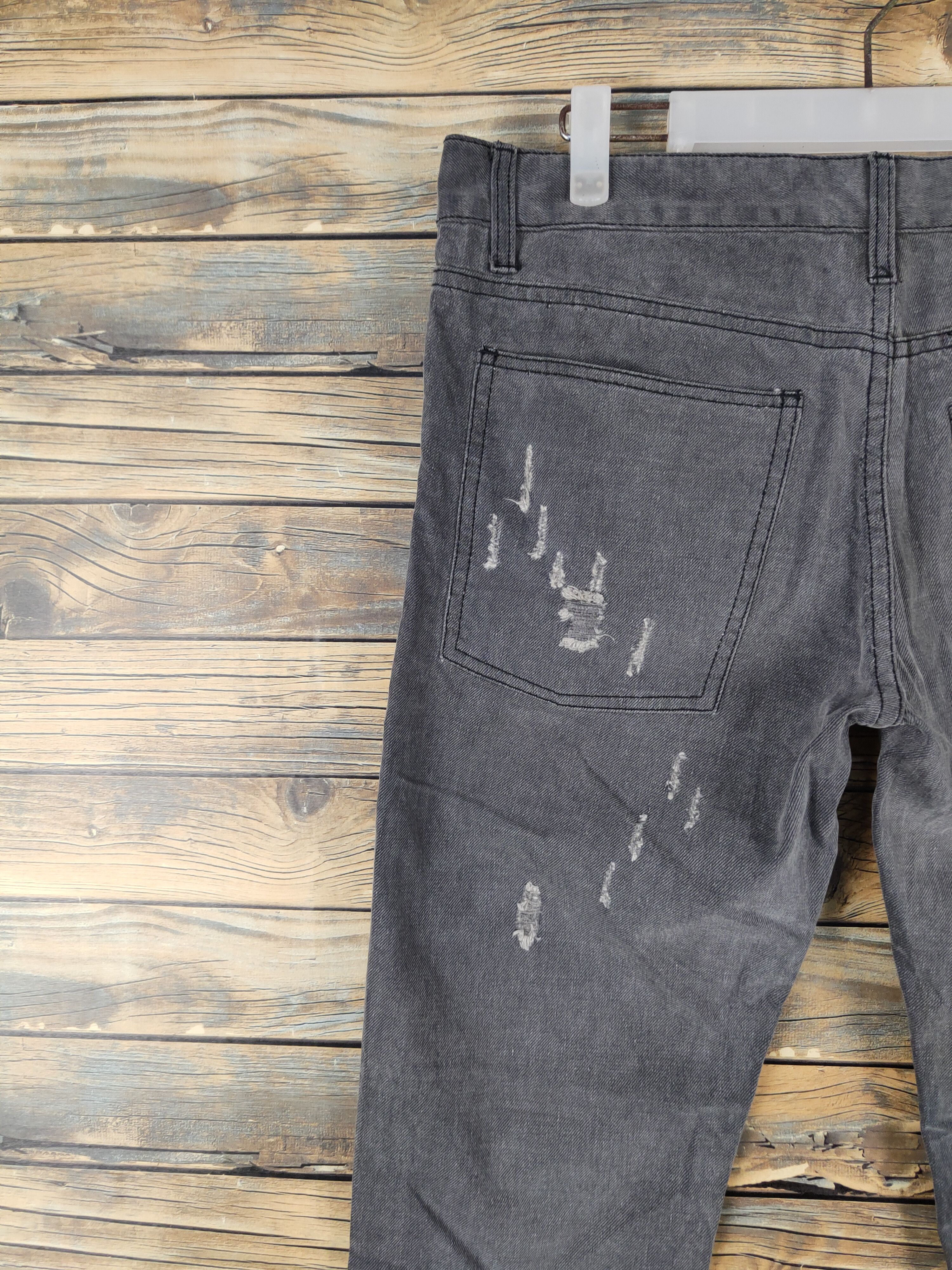 Cheap Monday DL Cheap Monday Black Distressed Ripped denim Jeans #W1481 Size US 32 / EU 48 - 8 Thumbnail
