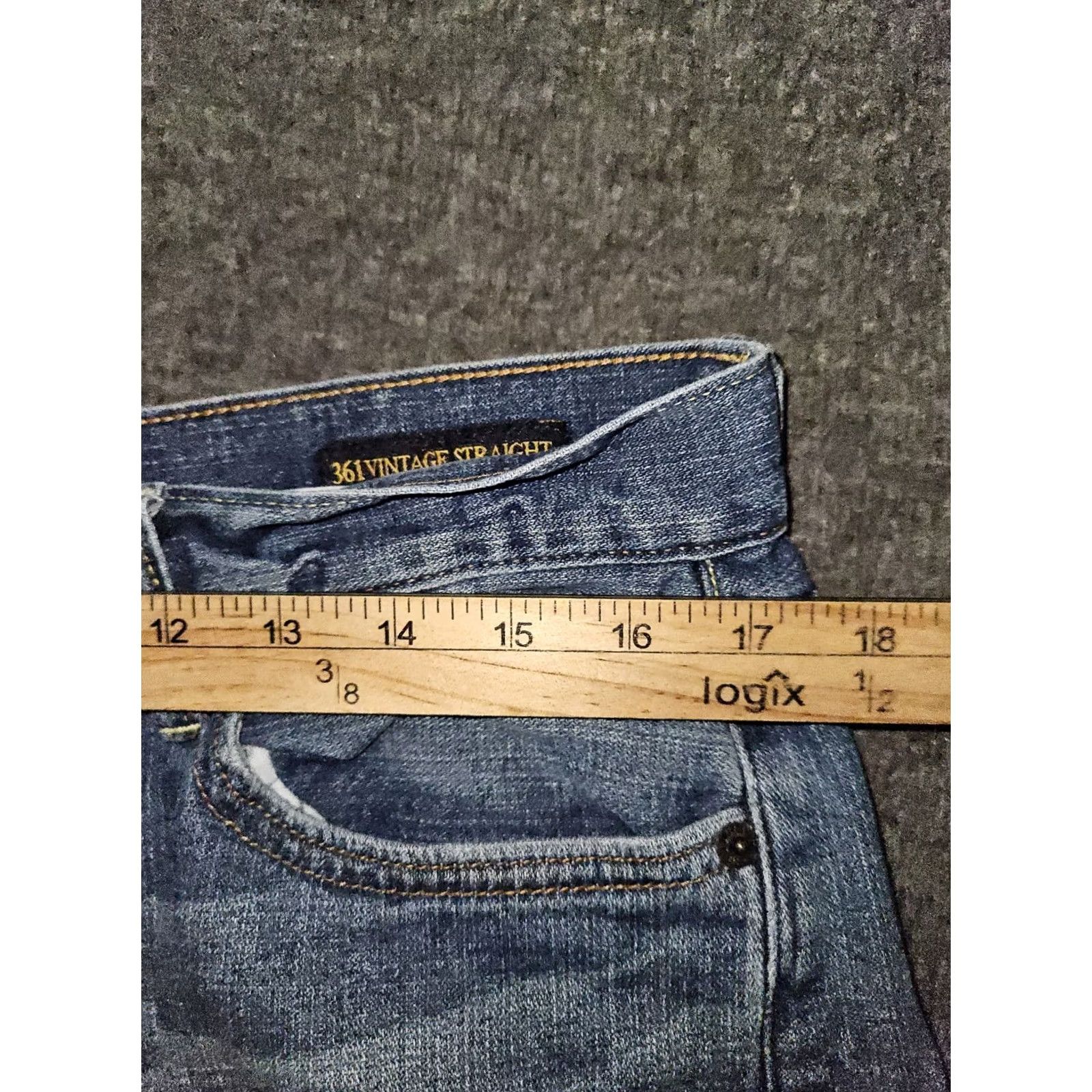Lucky Brand Lucky Brand 361 Vintage Straight Jeans Men 38x29 Blue Dark Wash Regular Fit Inseam 29 90s Preppy Logo USA Size US 34 / EU 50 - 4 Thumbnail