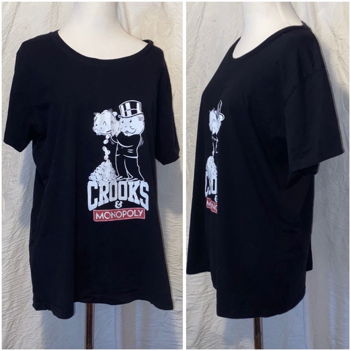 Vintage Vintage, A Unique Creation, Crooks & Monopoly, Casual Tee Size ONE SIZE - 8 Thumbnail
