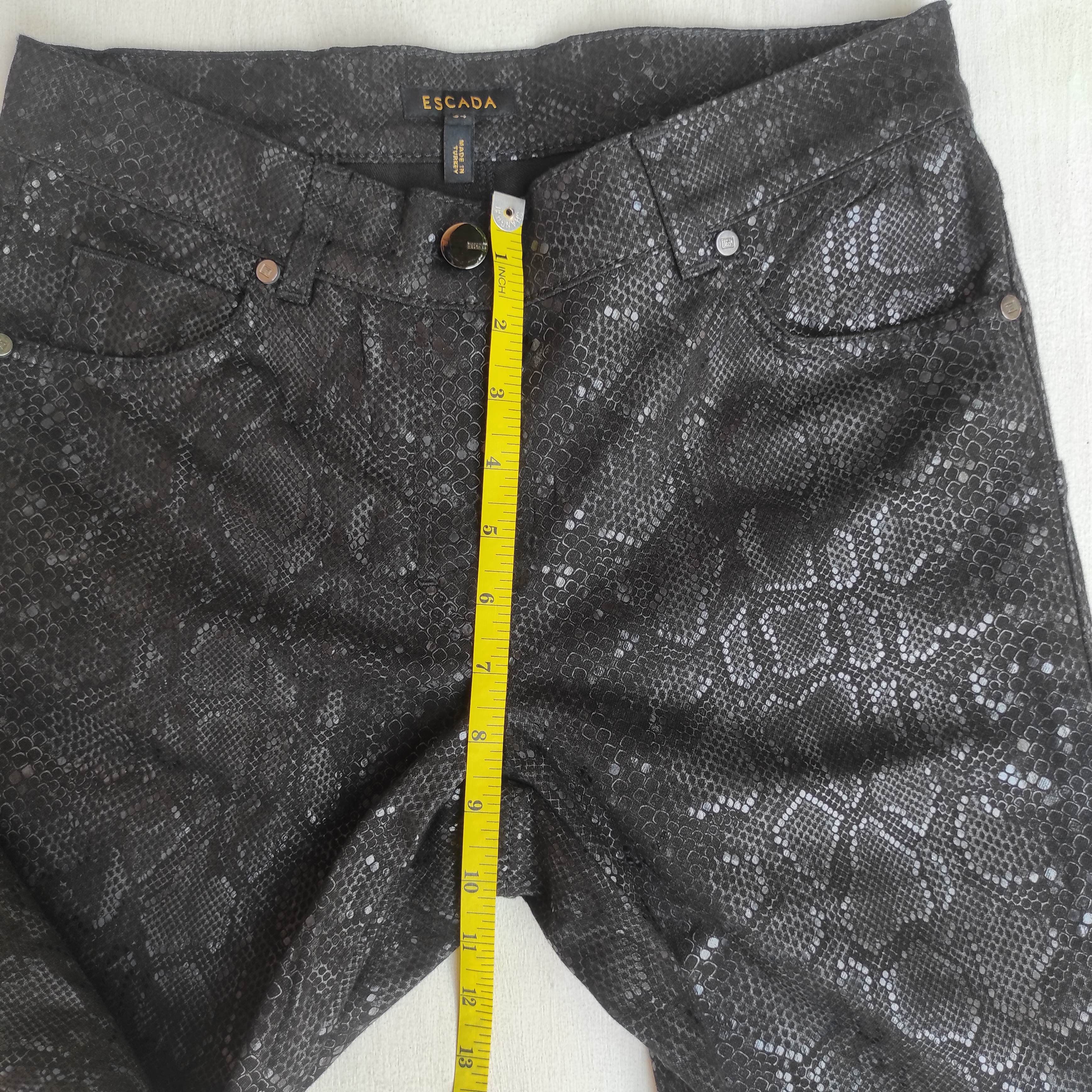 Escada Escada Python Pants Black Snake Print Sexy Designer Size 30" / US 8 / IT 44 - 18 Thumbnail