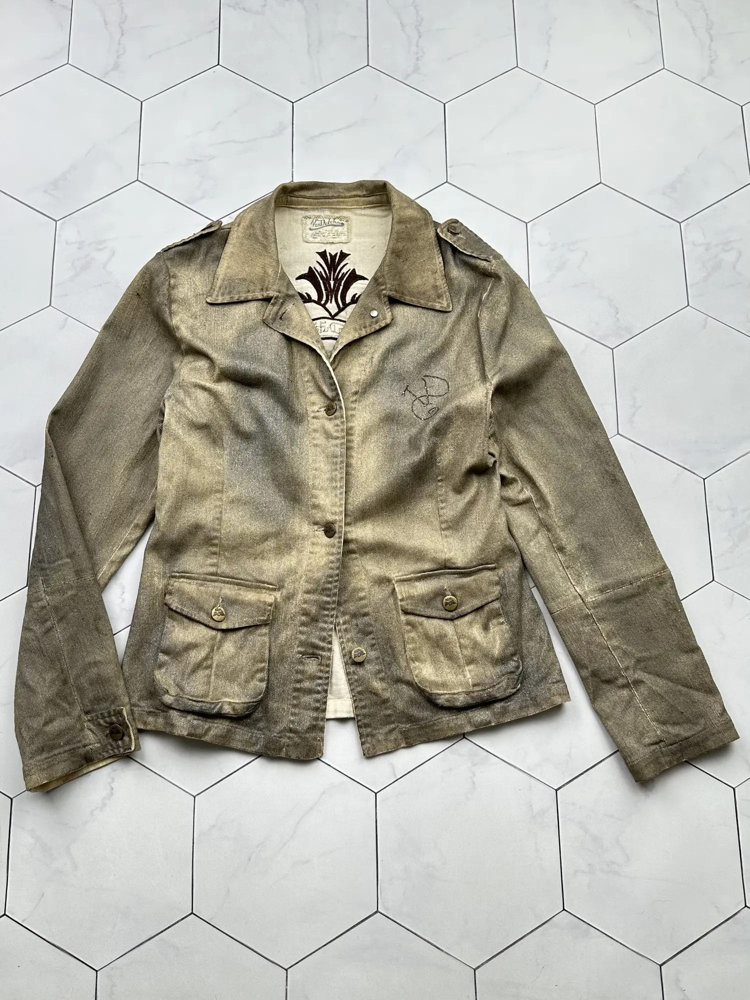 Von Dutch Von Dutch Faded Waxed Vintage Jacket (B38) Size M / US 6-8 / IT 42-44 - 1 Thumbnail