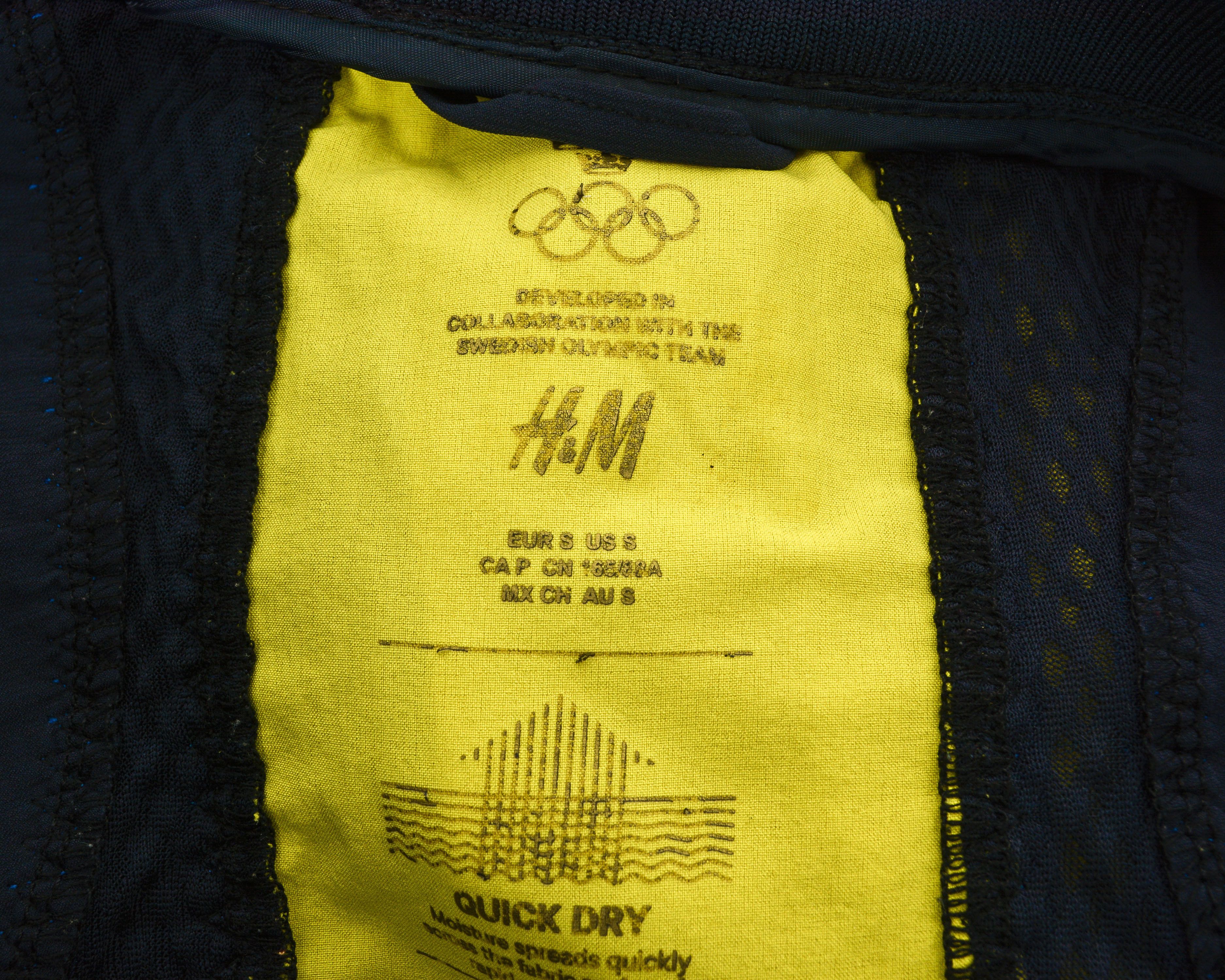H&M Sweden Olympic Team 2016 Womens S Quickdry Jacket Hooded Size S / US 4 / IT 40 - 6 Thumbnail