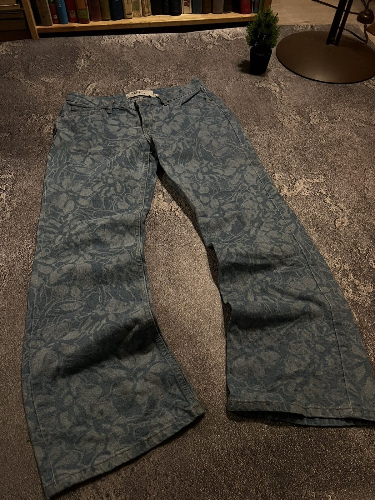 Japanese Brand Y2K Flared Archive Jeans / Darkwear Avan-Garde Vintage 90s Size US 32 / EU 48 - 2 Thumbnail