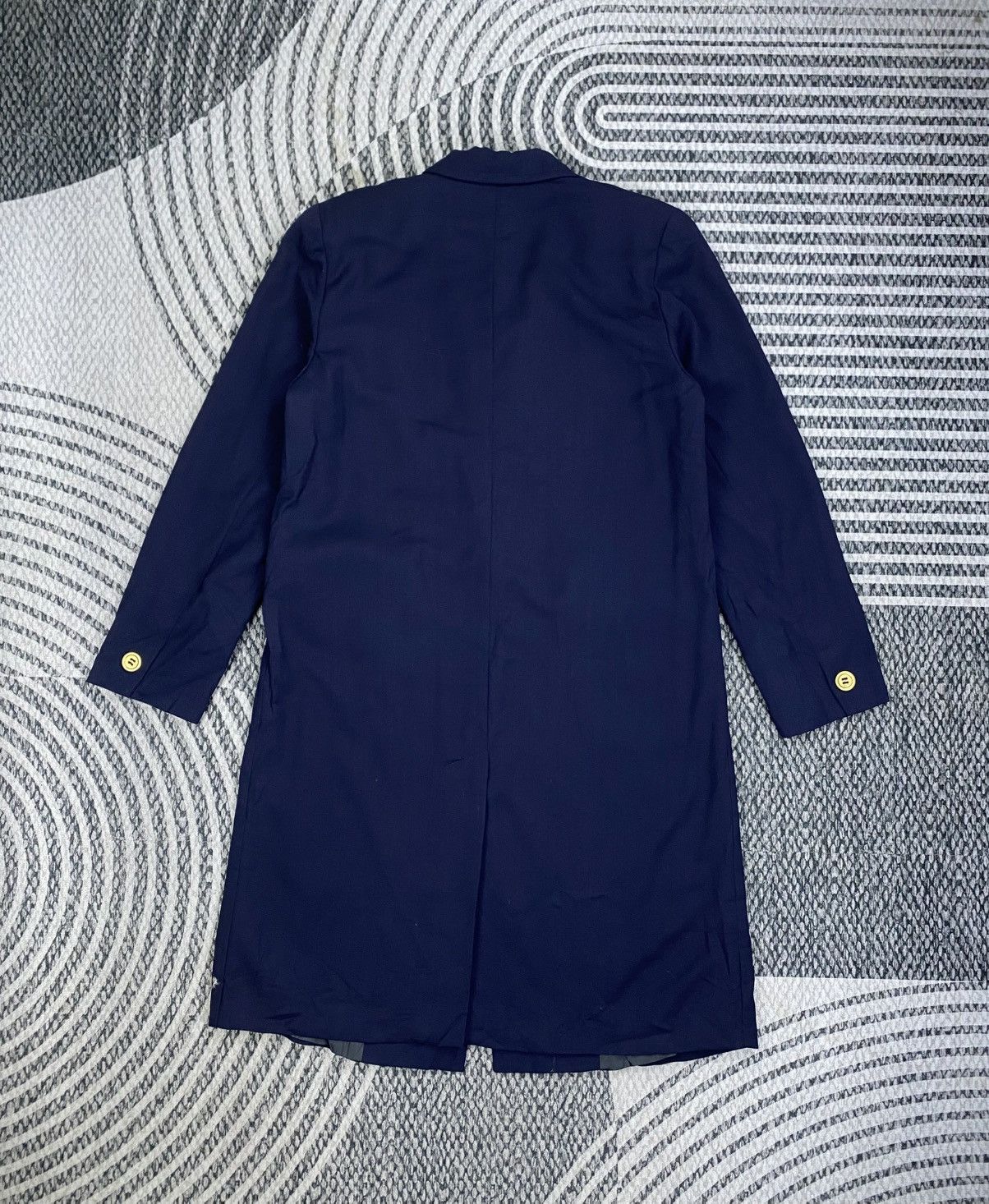 Marella Vintage Marella Navy Colour Double Button Long Blazer Size M / US 6-8 / IT 42-44 - 2 Thumbnail