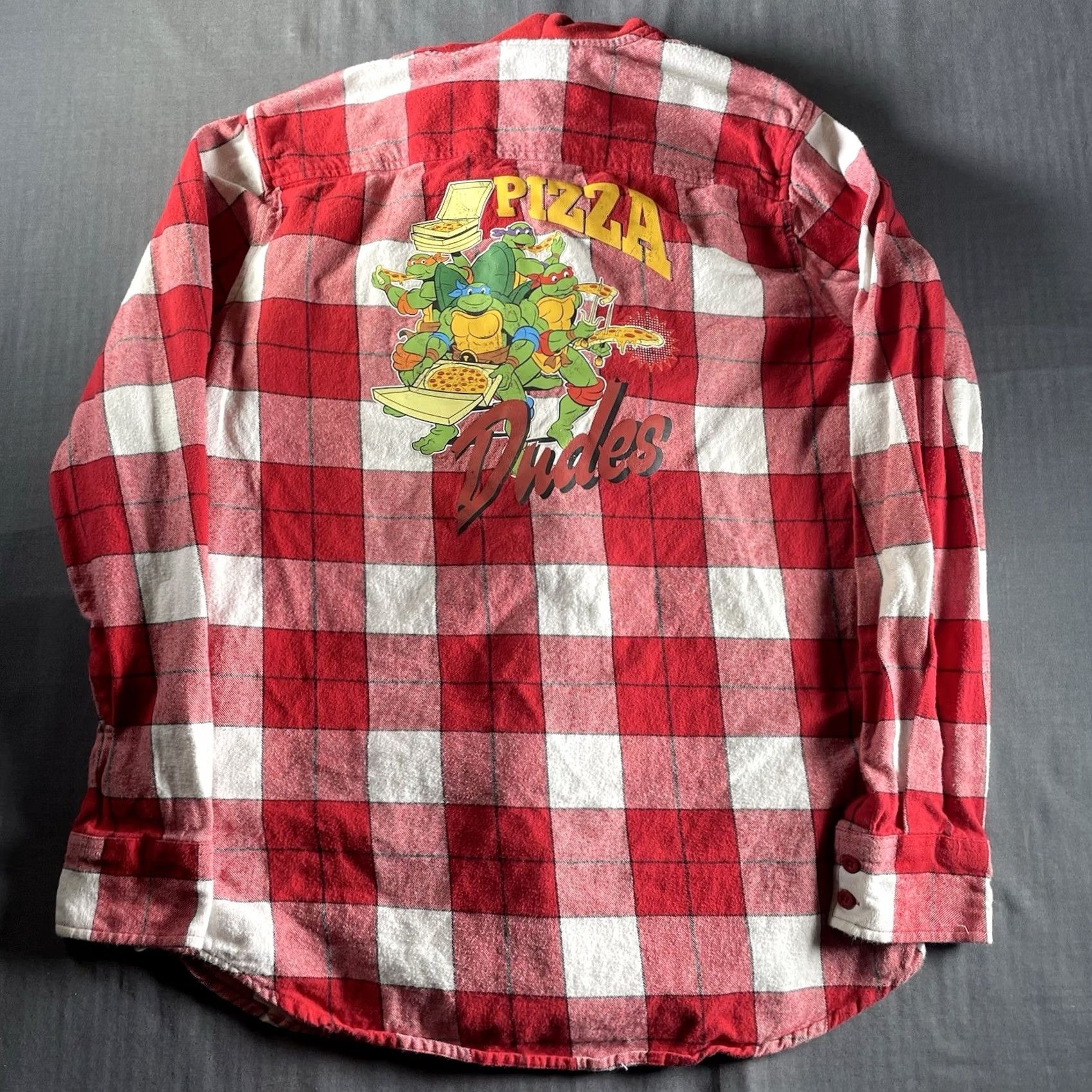 Nickelodeon Nickelodeon TMNT Flannel Hoodie Men’s Medium Multicolor Pockets Hooded Cartoon Streetwear TMNT Pizza Dudes Size US M / EU 48-50 / 2 - 5 Thumbnail