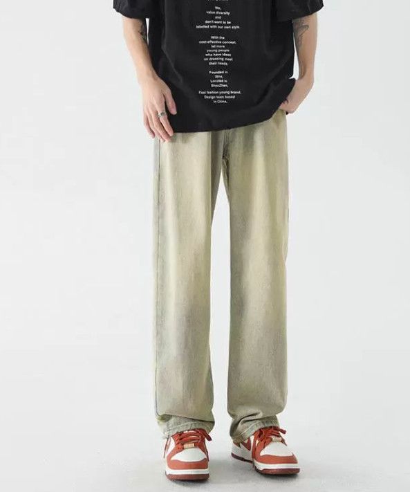 Japanese Brand Men's Retro Loose-Fit Wide-Leg Cargo Jeans Size US 32 / EU 48 - 1 Thumbnail