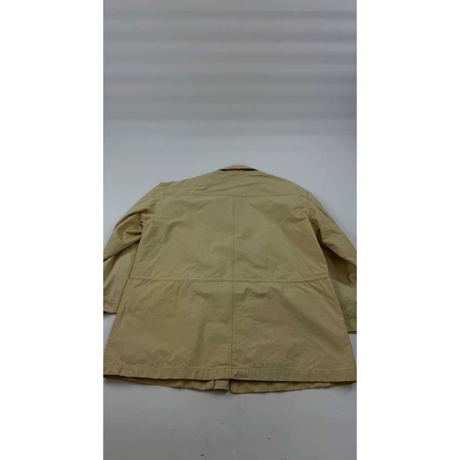 Faconnable Faconnable Jeans Coat Mens Large Beige Cotton Canvas Field Military Jacket Size US 33 - 7 Thumbnail