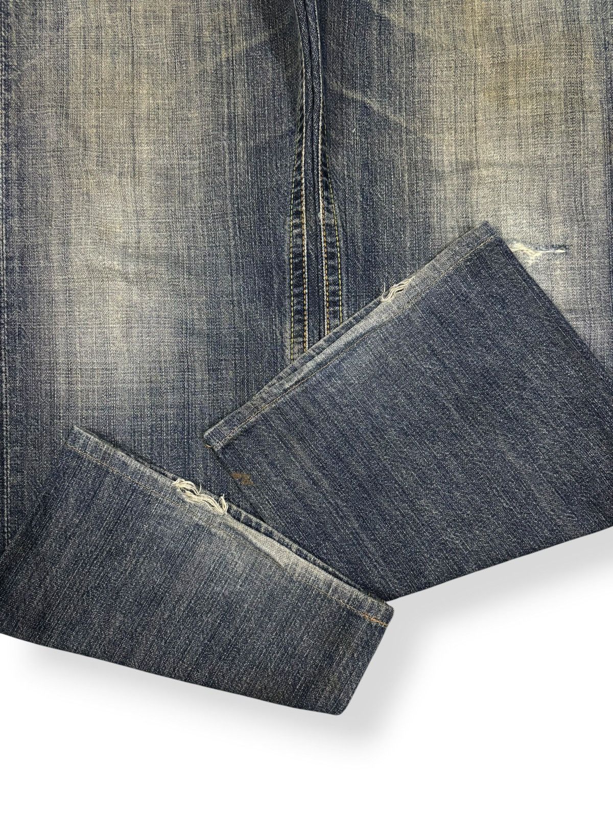 Japanese Brand Vintage Y2K GL Heart Mud Wash Faded Baggy Ripped Jeans Size US 34 / EU 50 - 8 Thumbnail