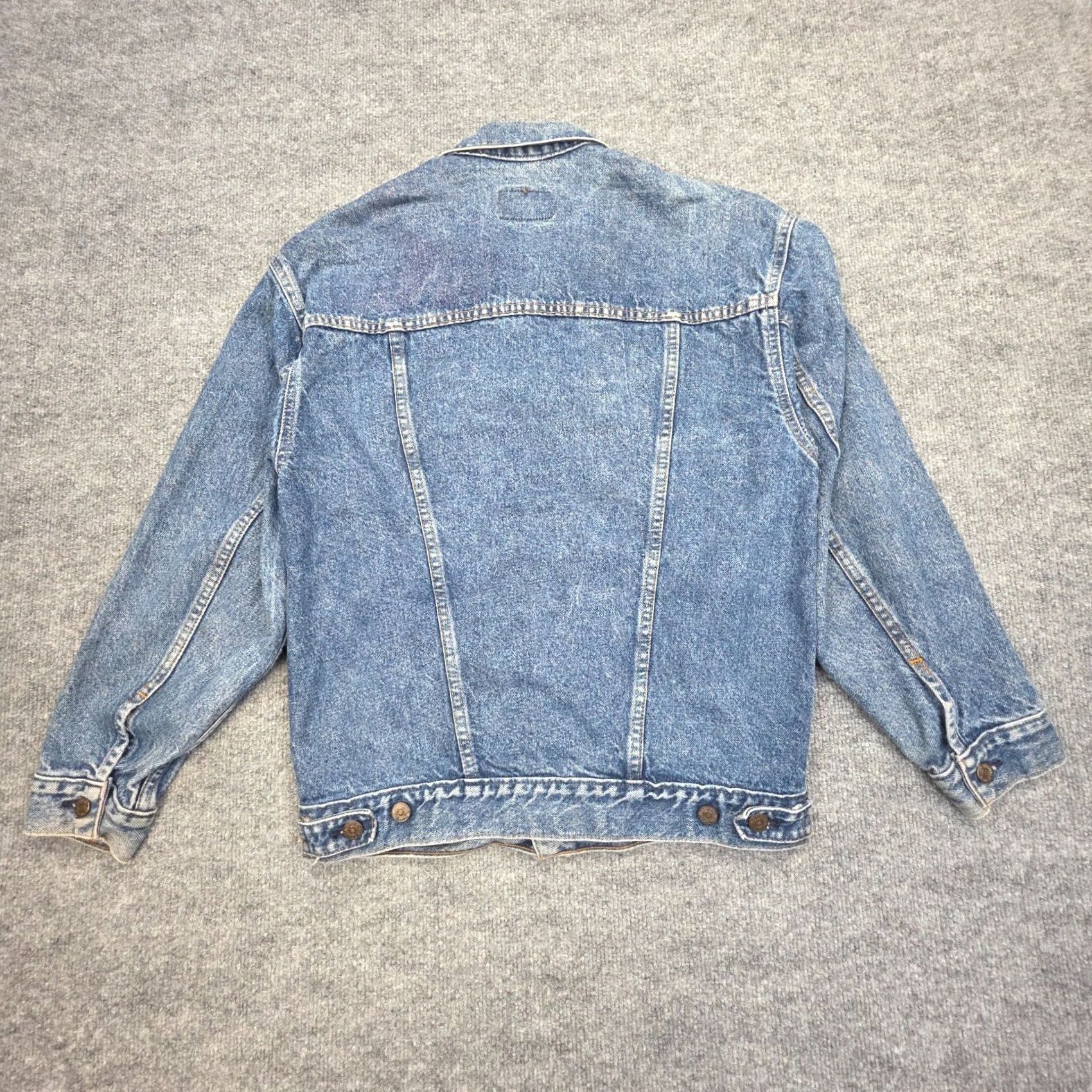Levi's VINTAGE Levi's Jacket Women's XL Blue Denim Jean 57508 USA Stained Size 40" / US 18 - 2 Thumbnail