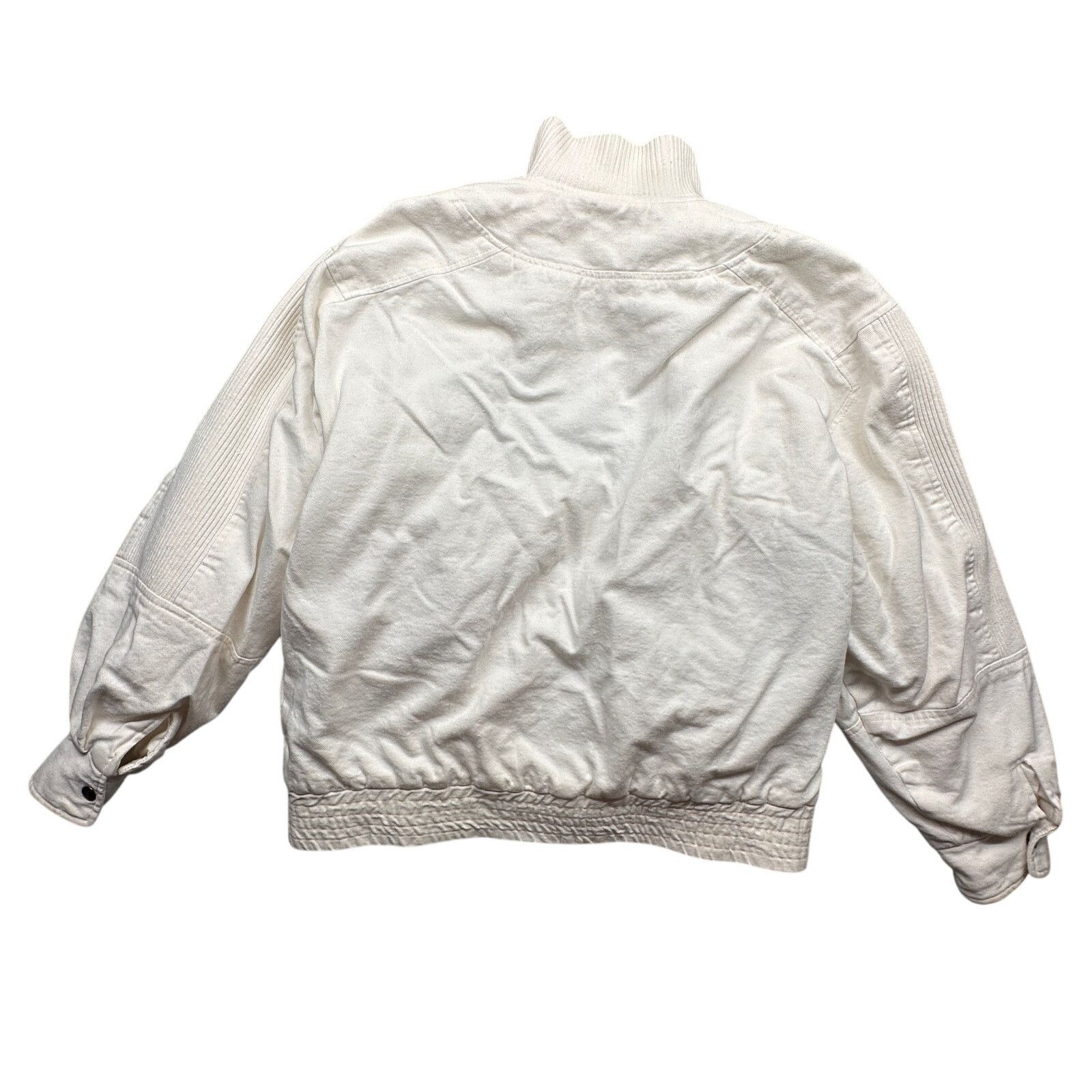 Mirage VTG Mirage White Aviator Bomber Flight Jacket Women Medium Size M / US 6-8 / IT 42-44 - 3 Thumbnail