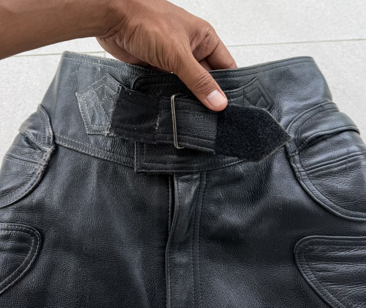 Vintage B’s Leather Motorcycle Pants Padded Biker Archive Leather Size US 30 / EU 46 - 6 Thumbnail