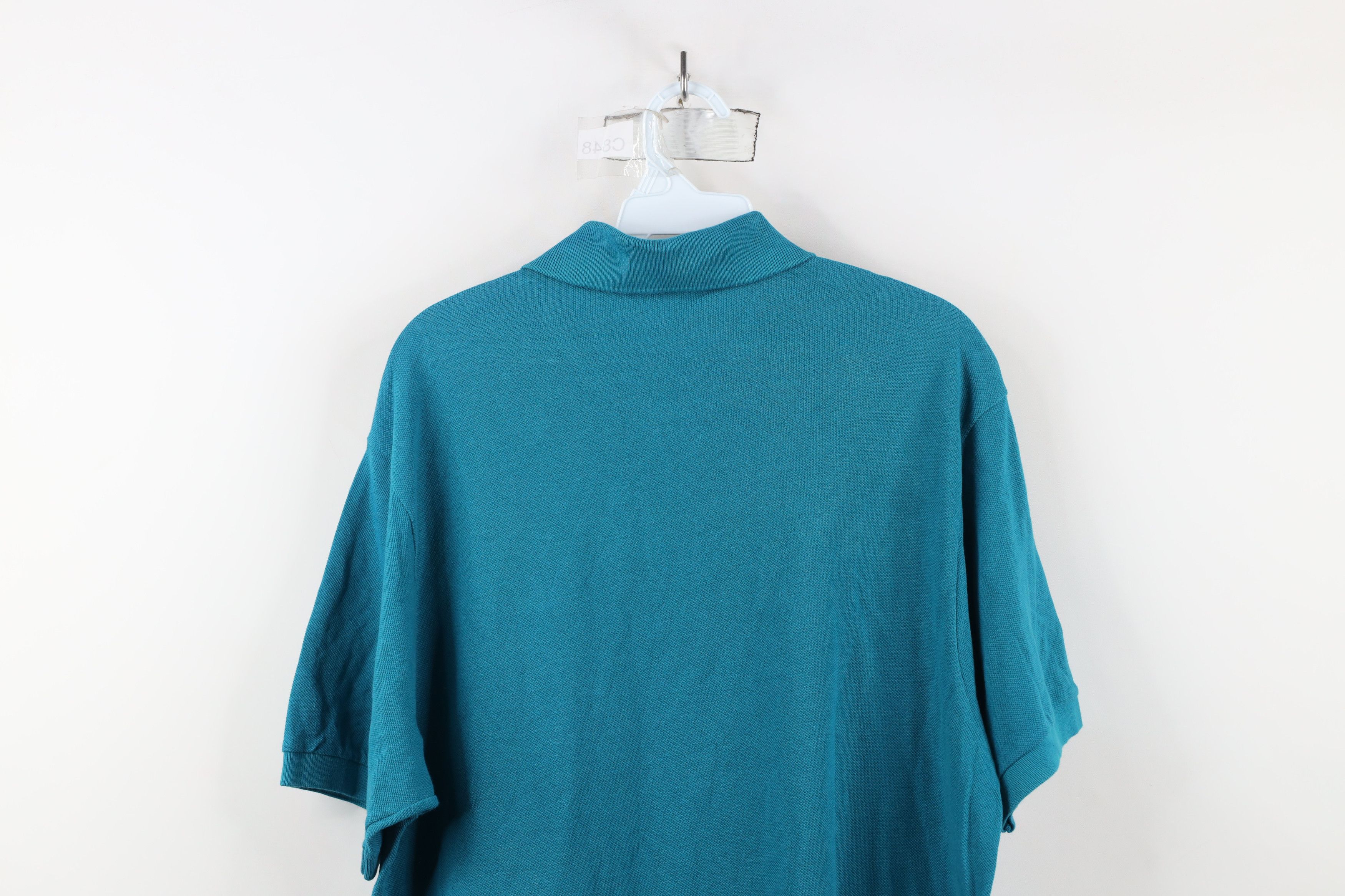 Lacoste × Vintage Lacoste Croc Logo Pique Cotton Golf Tennis Polo Teal Size US XL / EU 56 / 4 - 13 Thumbnail