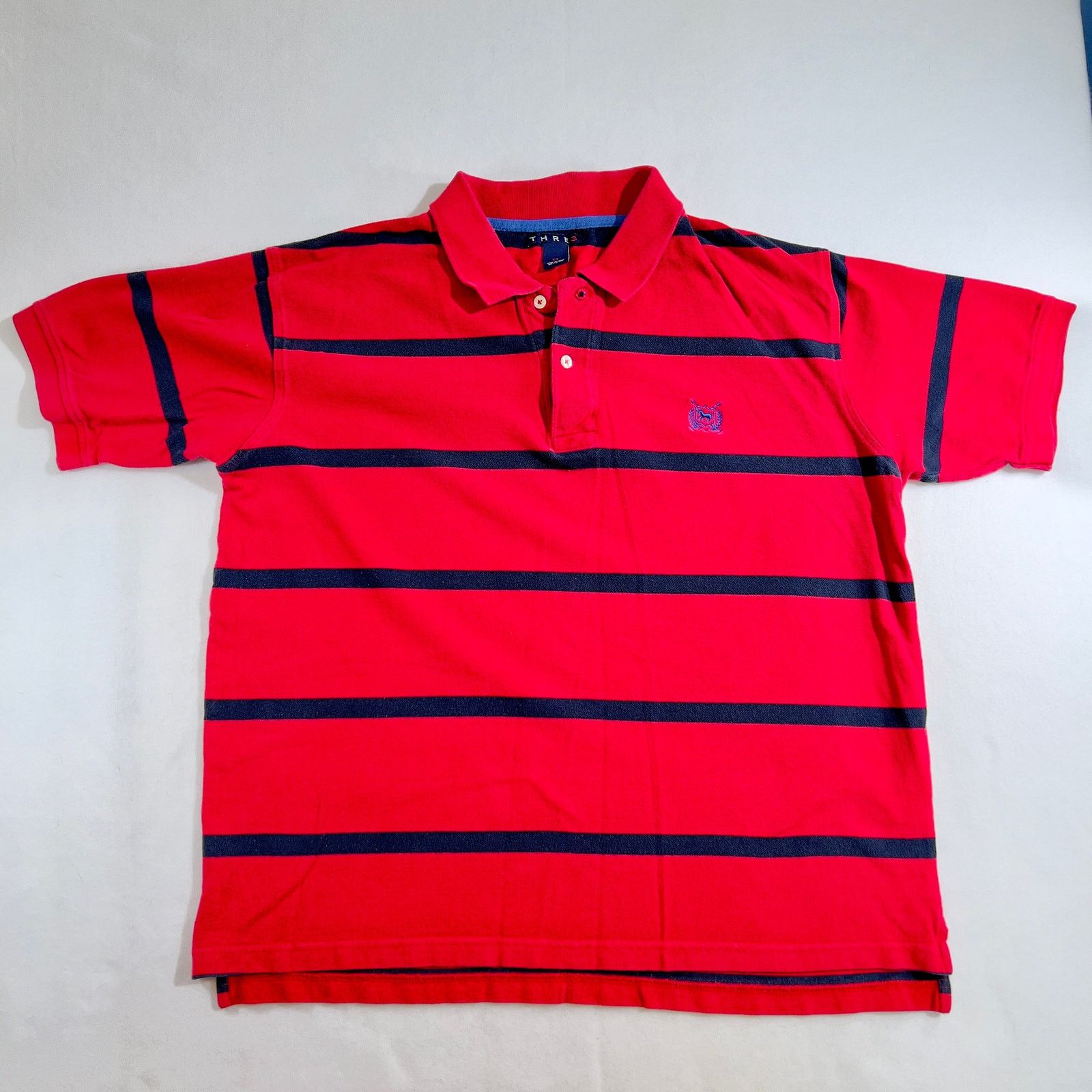Other Polo Henley Shirt Thre3 Men's XL 100% Cotton 2-Button Size US XL / EU 56 / 4 - 1 Thumbnail