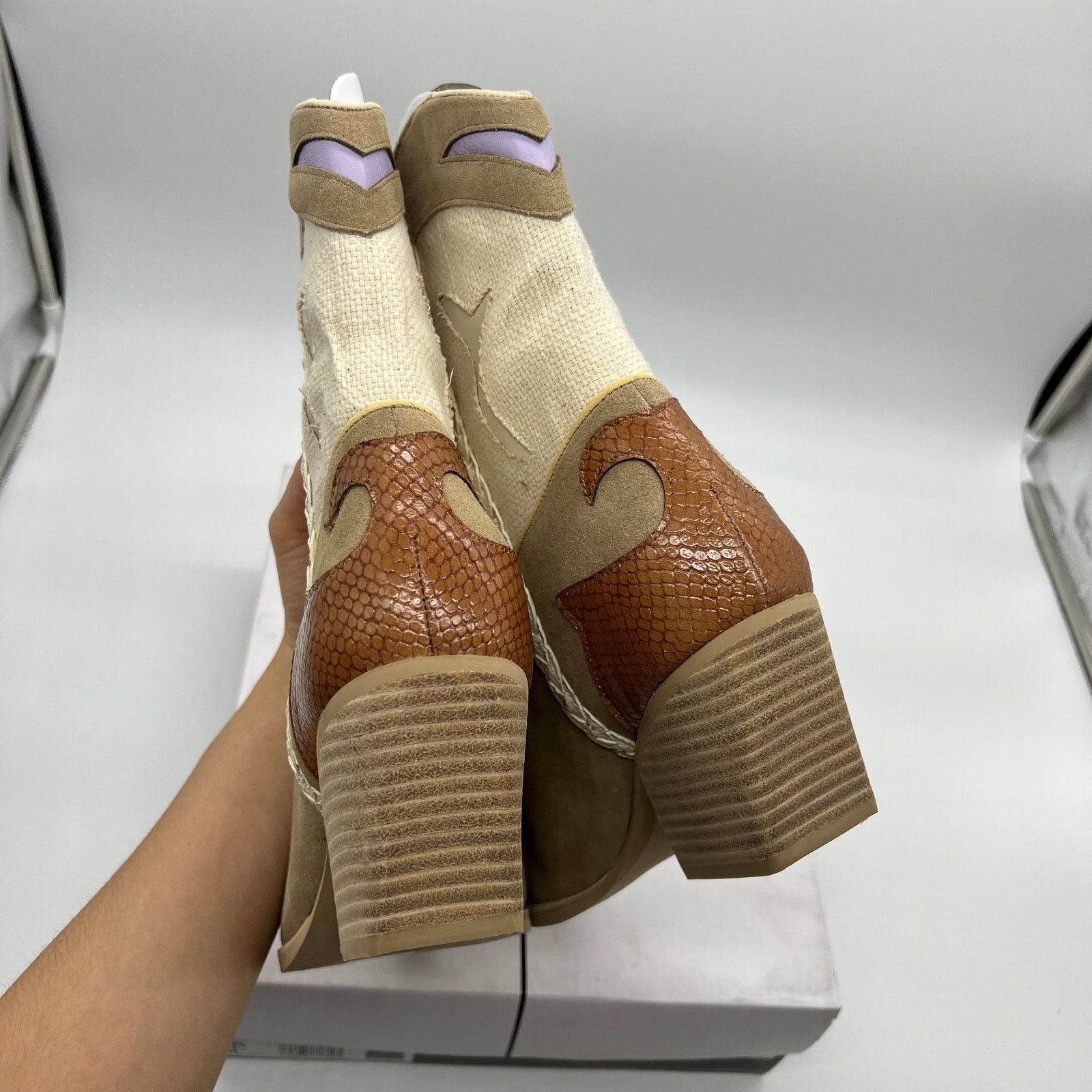 Other Dolce Vita Leather Cowboy Boots Size 10 Brown Taupe Size US 10 / IT 40 - 5 Thumbnail