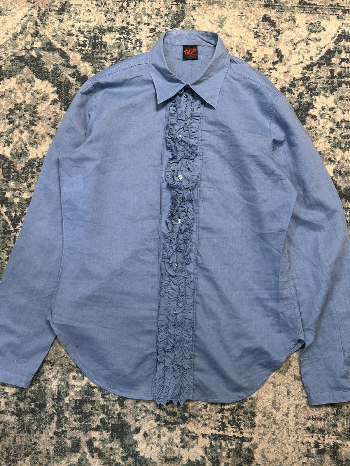 Jean Paul Gaultier SS99 Jean Paul Gaultier Double Button Ruffle Button Shirt Size US M / EU 48-50 / 2 - 4 Thumbnail