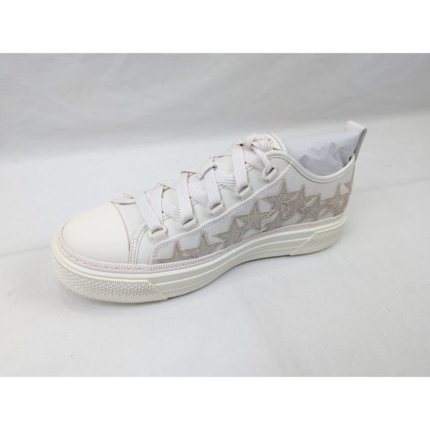 Amiri o1rshd1 Stars Court Low-Top Sneakers in Alabaster Size US 10 / EU 43 - 8 Thumbnail