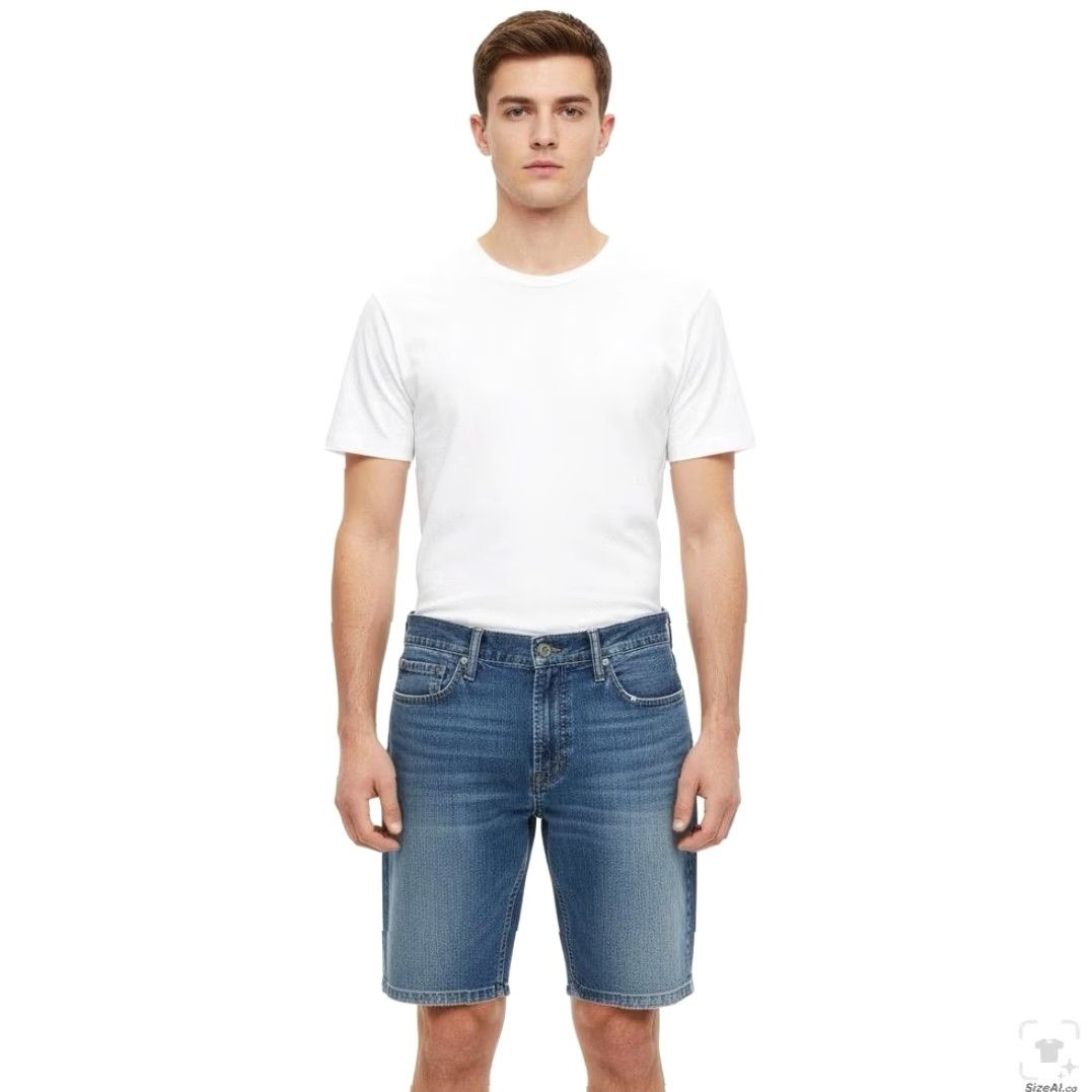 Levi's Levi's 514 Shorts Mens 34 Blue Bermuda Slim Straight 12 Inseam 5-Pocket Zip Fly Button Closure Size US 34 / EU 50 - 4 Thumbnail