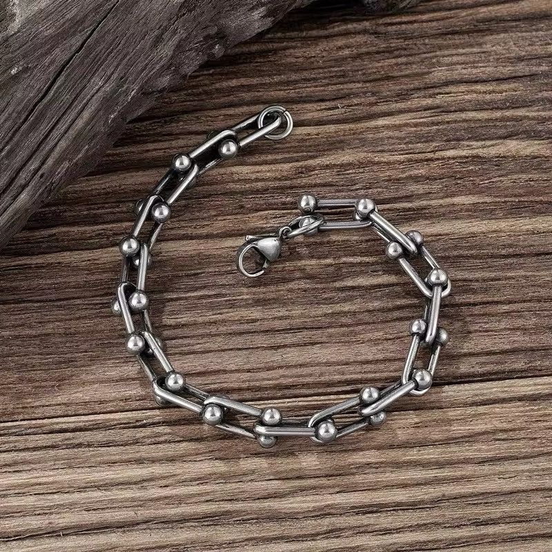 Jewelry U-Shape Splicing Spherical Chain Bracelet Size ONE SIZE - 2 Thumbnail