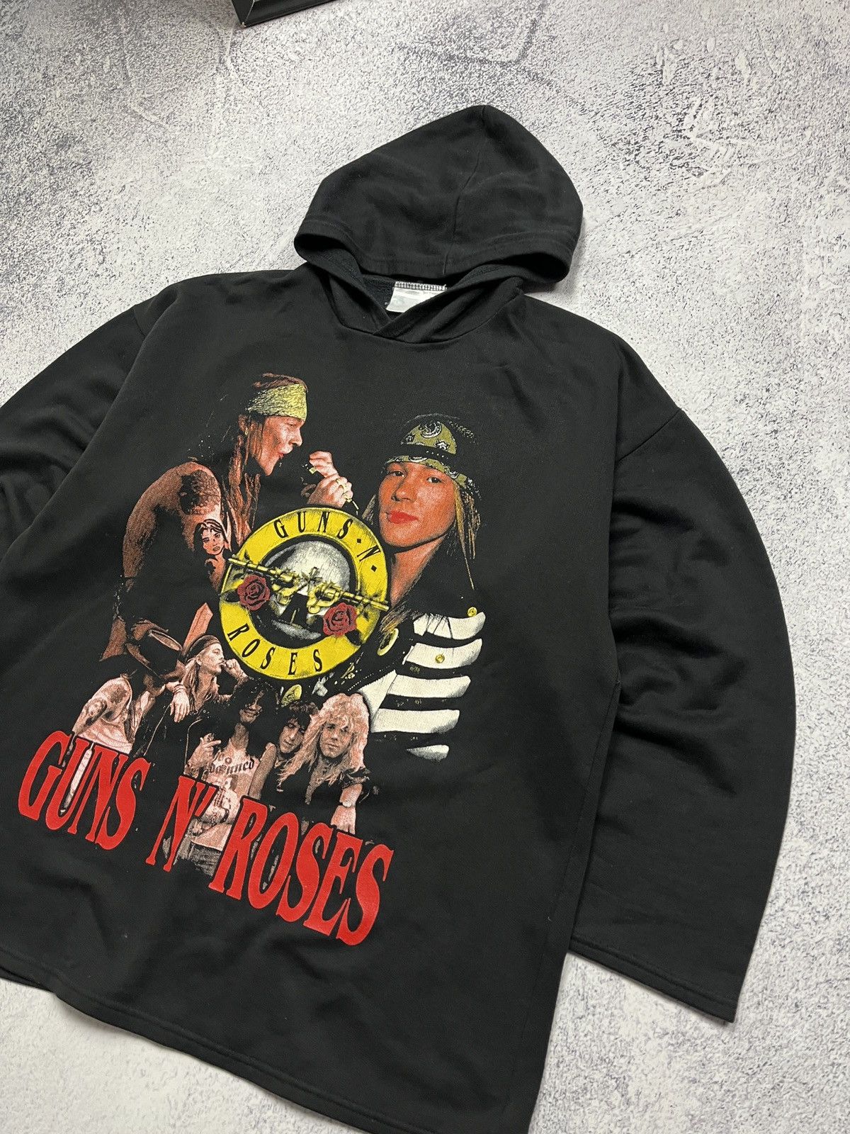 Band Tees Guns N’ Roses Crazy Big Logo Print Hoodie Rare Band Tee Y2k Size US XL / EU 56 / 4 - 4 Thumbnail