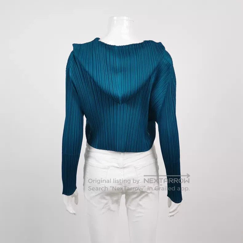 Issey Miyake Issey Miyake Hooded Long Sleeve Top Size L / US 10 / IT 46 - 2 Thumbnail