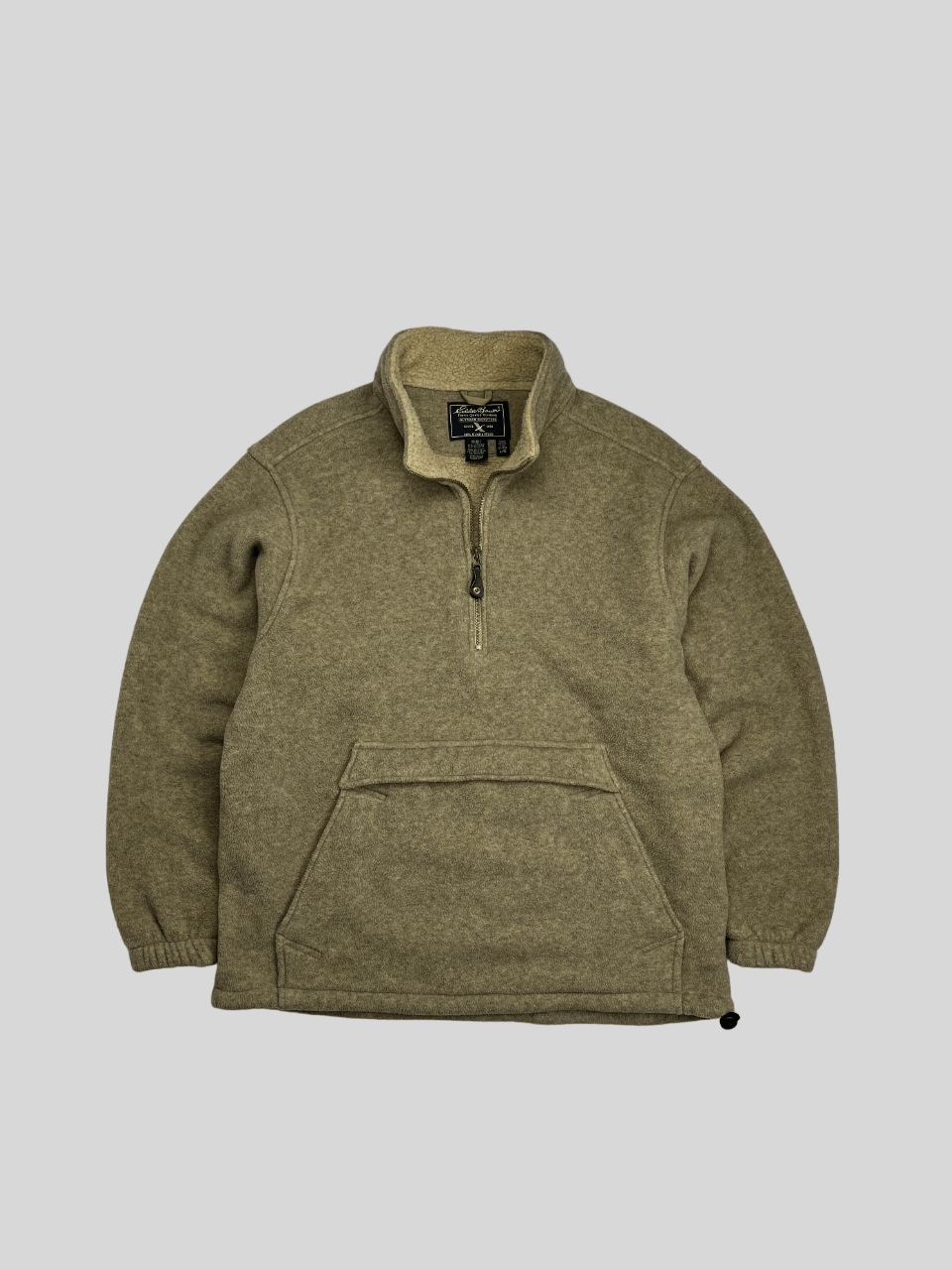 image of Vintage Made In Usa Eddie Bauer Sherpa Fleece Anorak Jacket in Beige, Men's (Size XL)