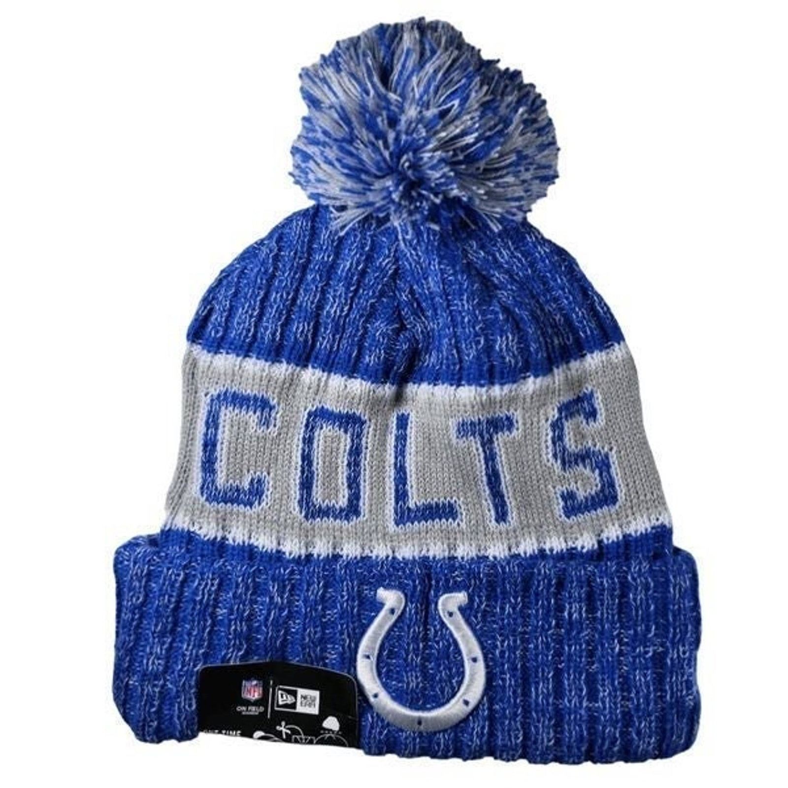 Other NWT Indianapolis Colts Sports Knit Pom Beanie Fleece Lined Size ONE SIZE - 2 Thumbnail