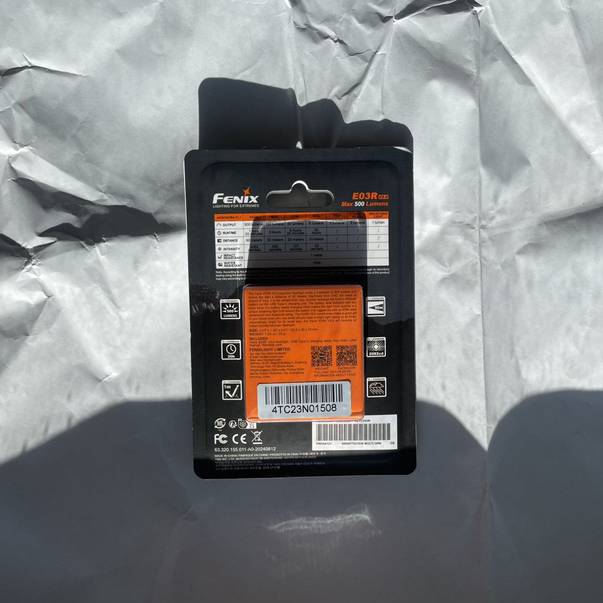 Fenix E03R Flashlight Keychain