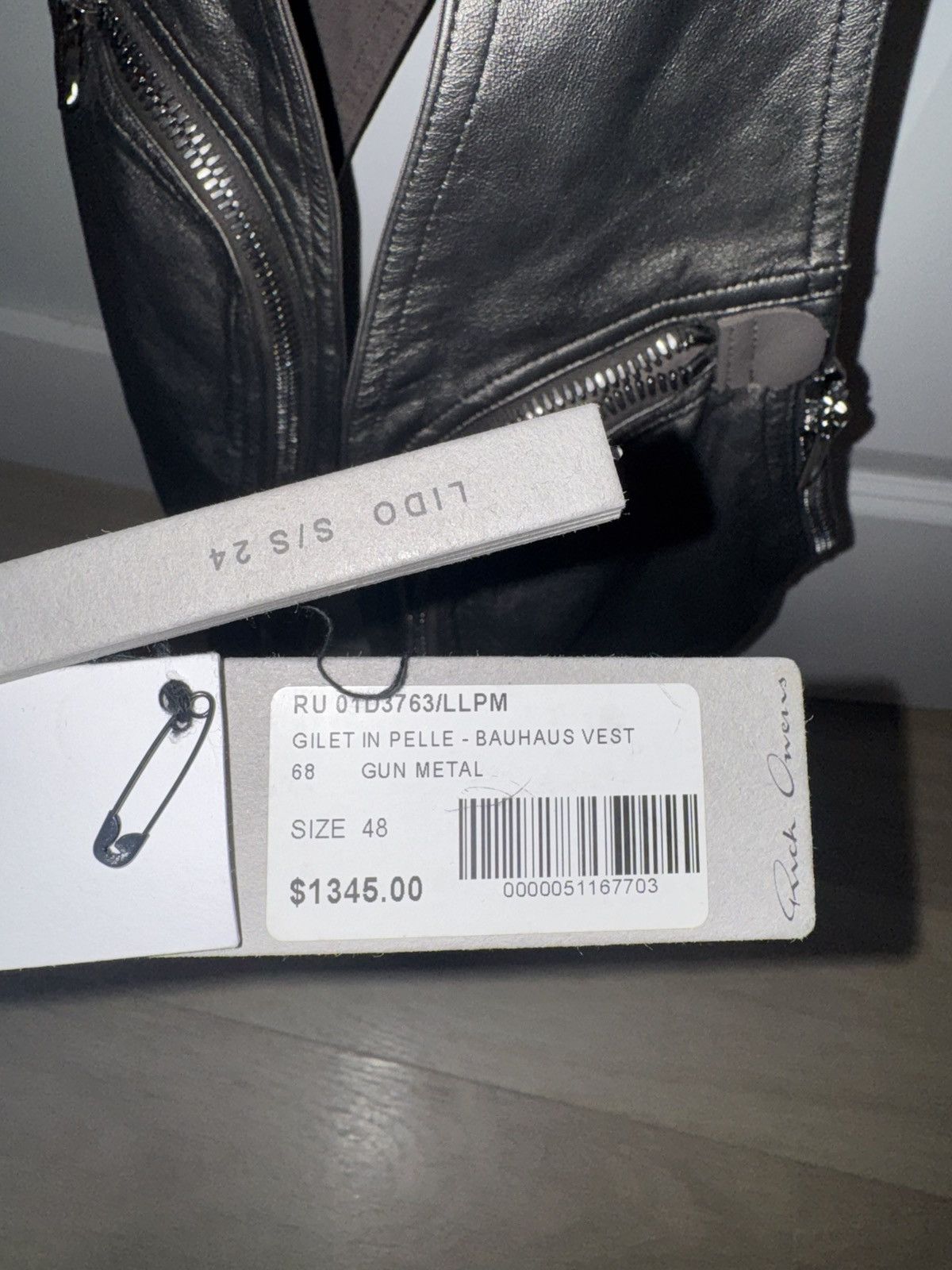 Rick Owens Rick Owens Gunmetal Bauhaus Vest Size US M / EU 48-50 / 2 - 6 Thumbnail