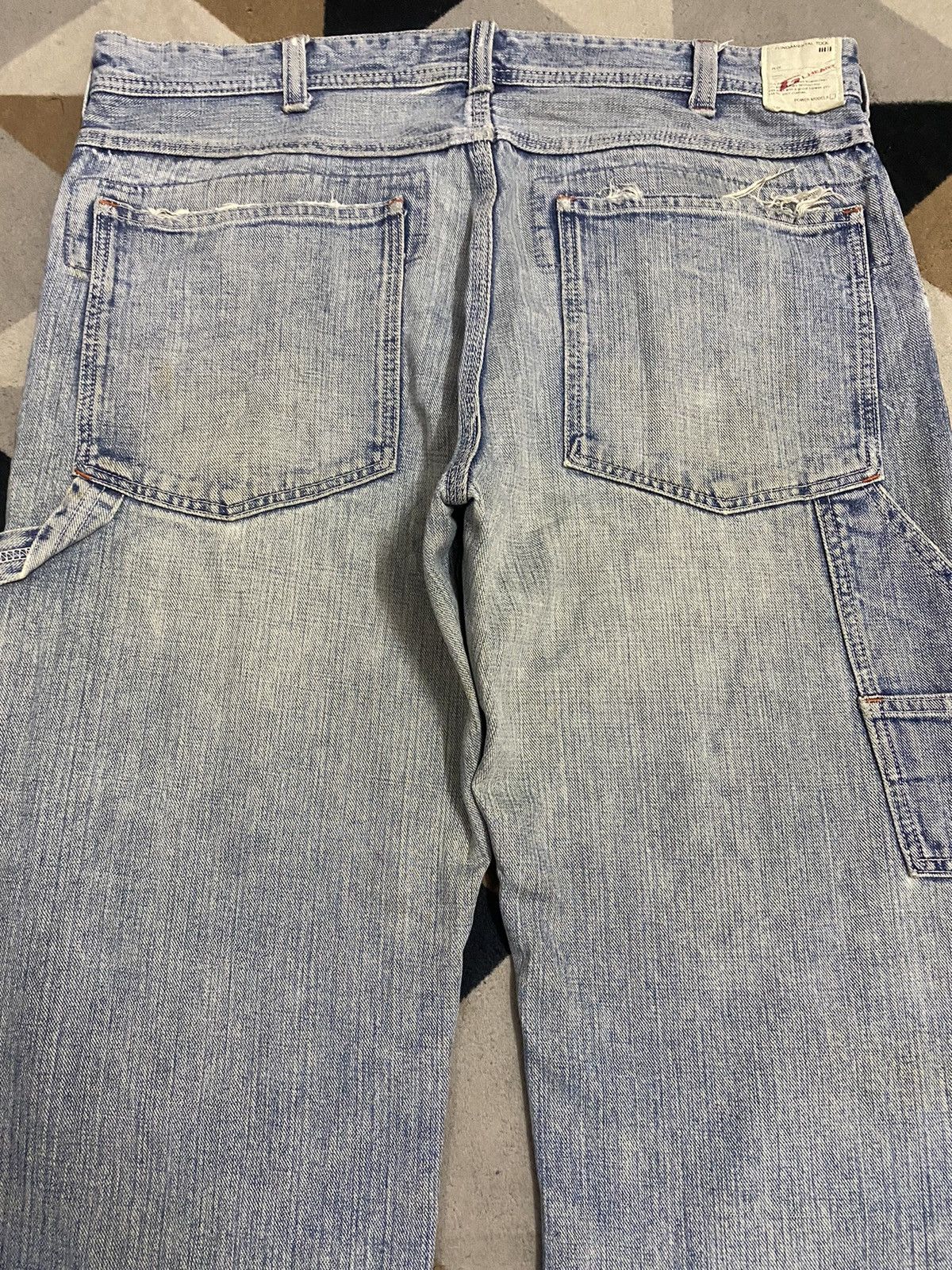 Japanese Brand Distressed Vintage Blue Denim Carpenter Jeans With a Relaxed Size US 38 / EU 54 - 4 Thumbnail