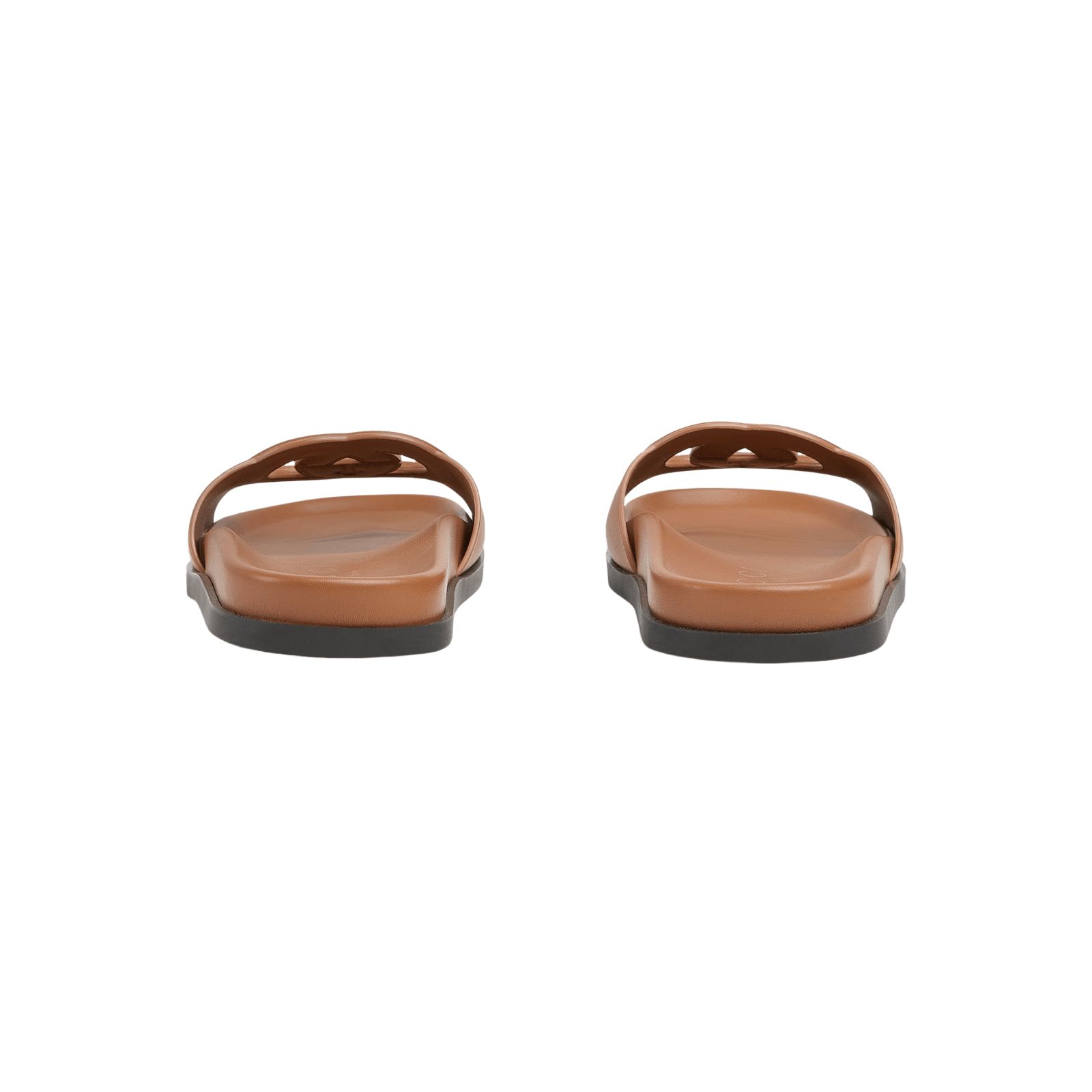 Gucci GUCCI Interlocking G Light Brown Leather Sandals New $920 Size US 7.5 / IT 37.5 - 3 Thumbnail