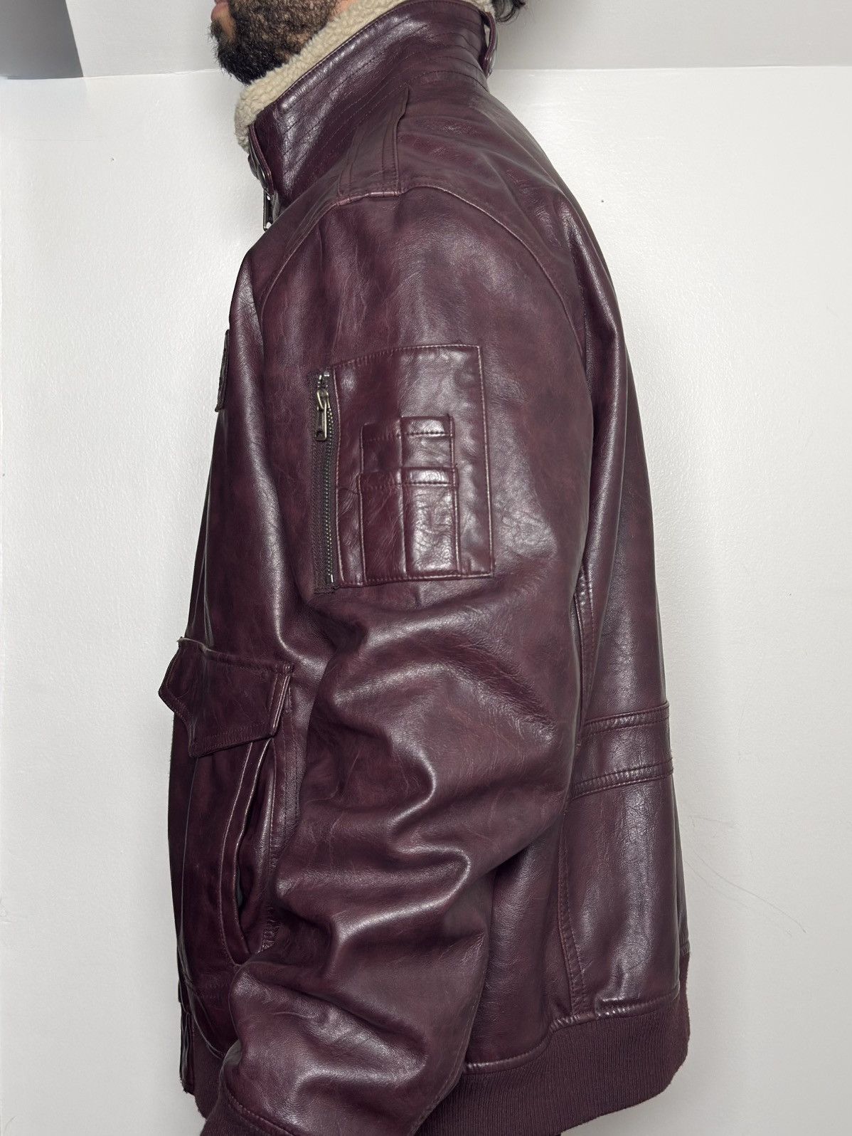 Tommy Hilfiger Brown leather Tommy Hilfiger bomber jacket Size US XXL / EU 58 / 5 - 1 Thumbnail