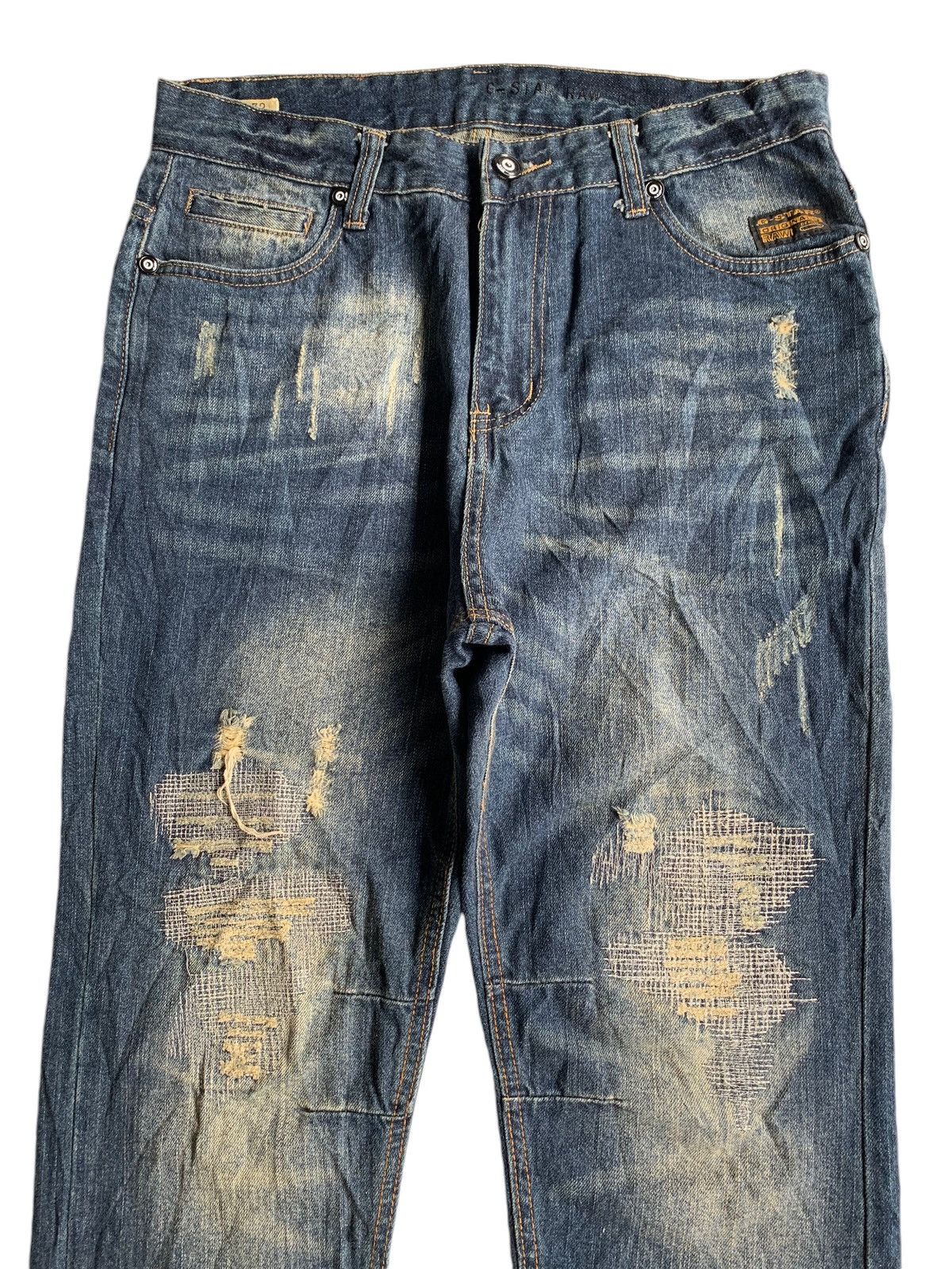 G-Star × Jean G-STAR RAW 3301 RARE DESIGN DISTRESSED DENIM Size US 33 - 5 Thumbnail