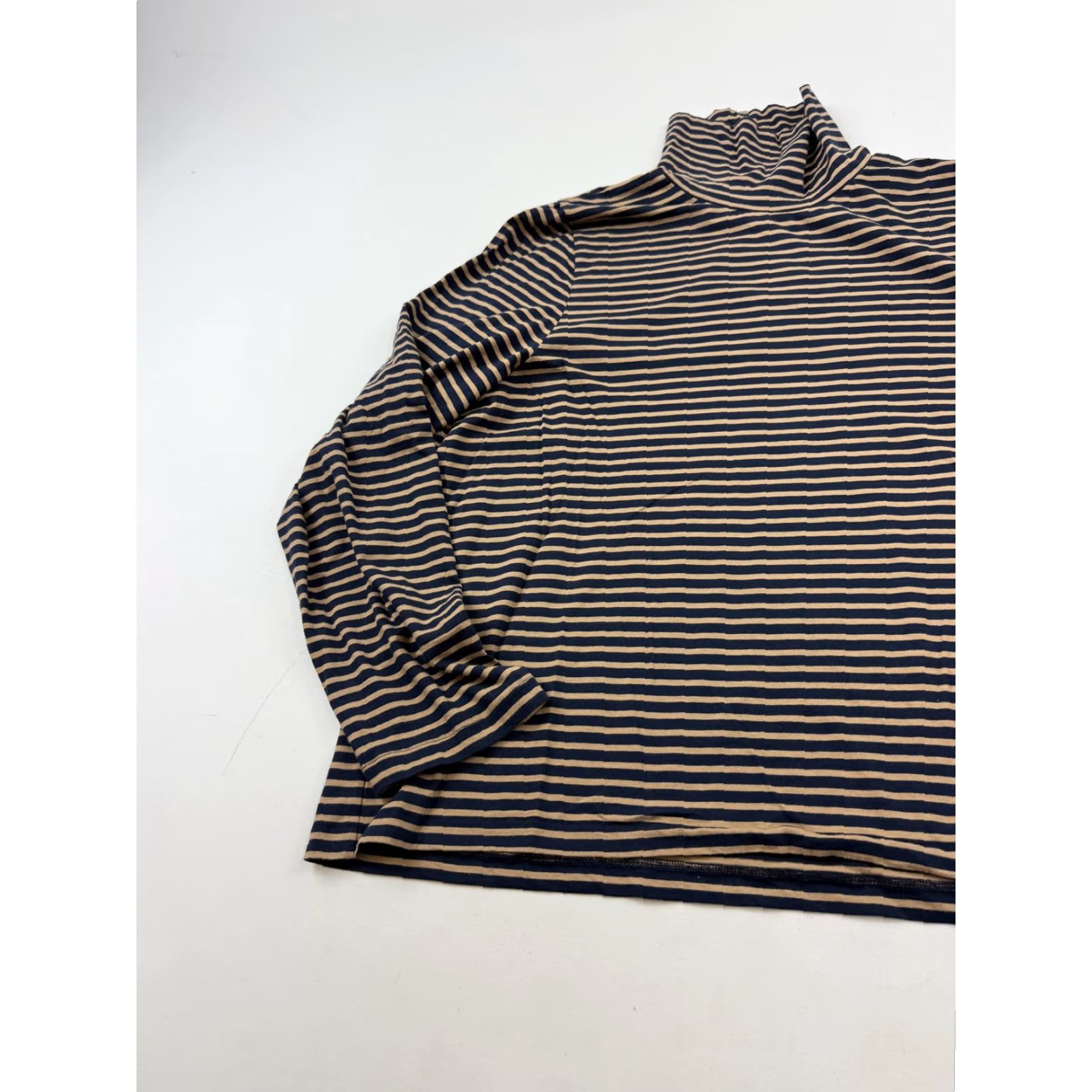 J.Crew J.Crew Shirt Womens 3X Blue Stripe 100% Cotton Turtleneck Long Sleeve Top Size XXL / US 16-18 / IT 52-54 - 3 Thumbnail
