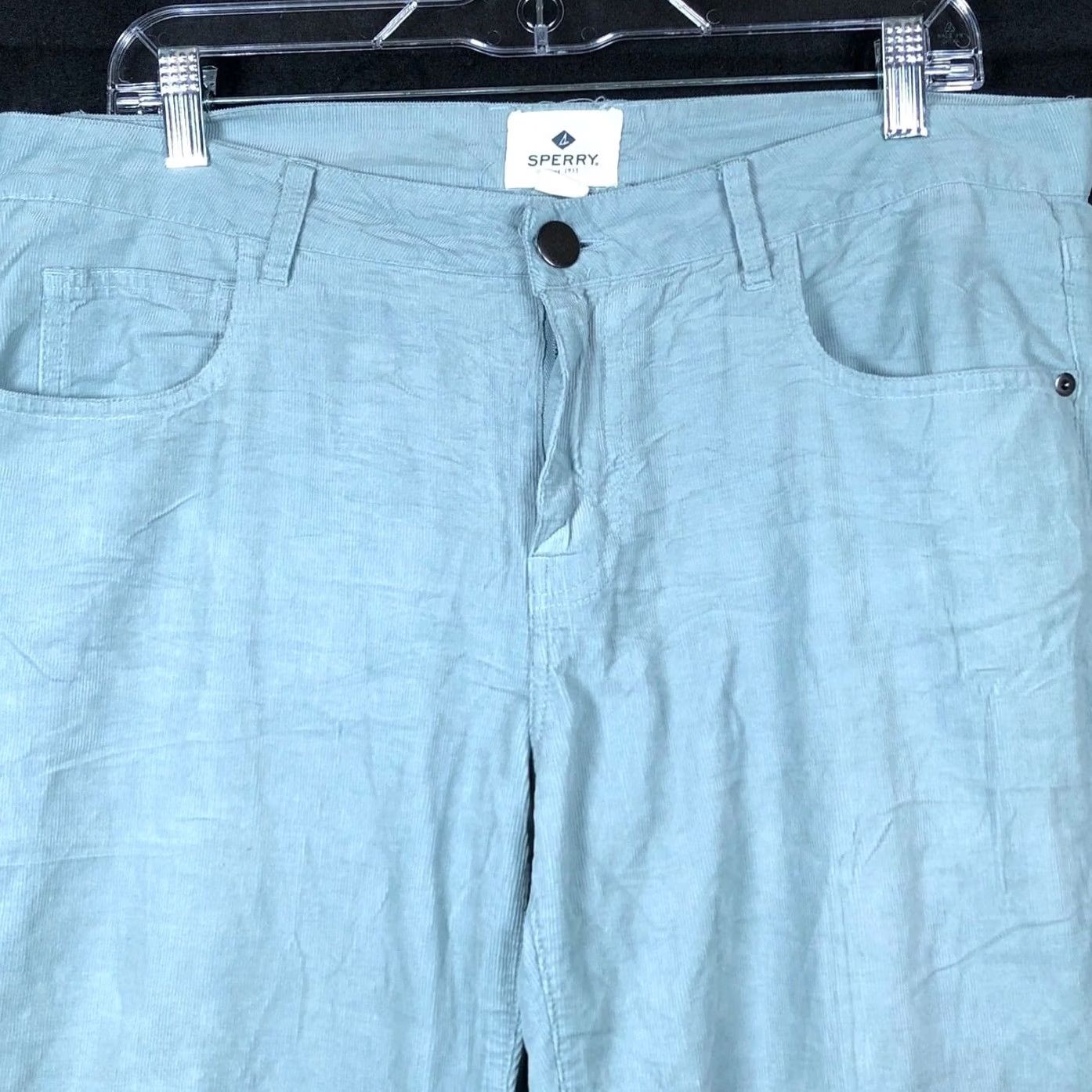 Sperry Sperry Jeans Light Blue Corduroy Mid Rise Straight 100% Cotton 28 Womens Denim Regular 5-Pocket Design Mid Rise Corduroy Straight Jeans Womens 28 Size 25" / US 0 / IT 36 - 2 Thumbnail
