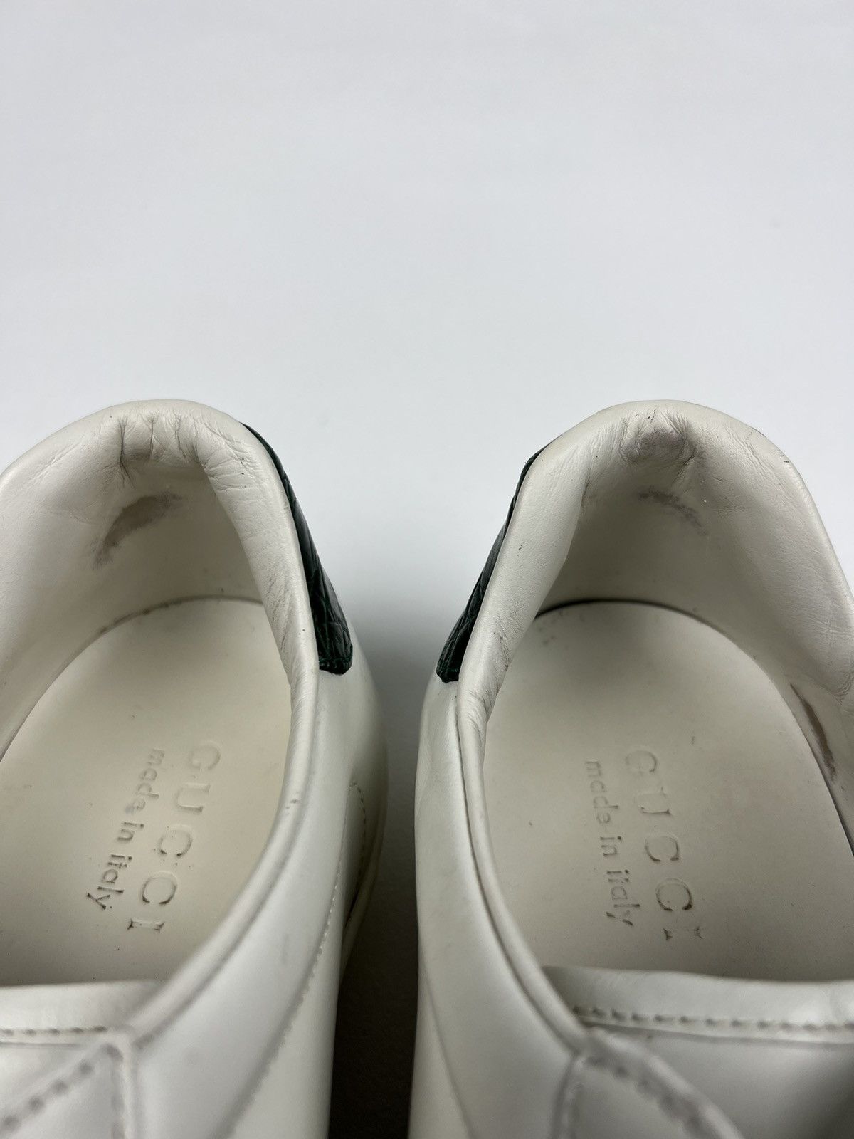 Gucci GUCCI Sneakers Low Top Leather Shoes ACE Web Stripe White Size US 9.5 / EU 42-43 - 16 Thumbnail