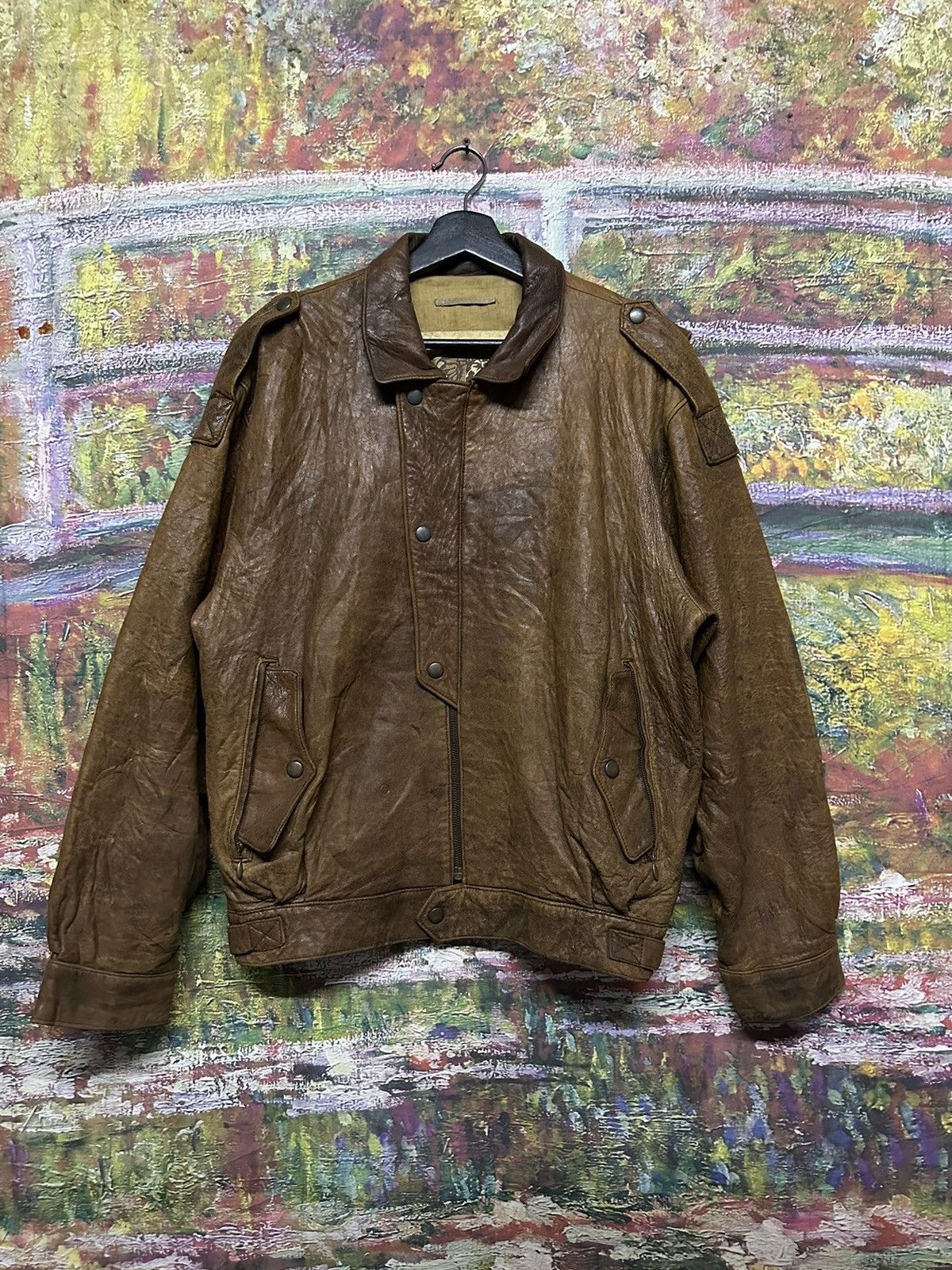 Vintage Vintage Leather Jacket Size US L / EU 52-54 / 3 - 1 Thumbnail