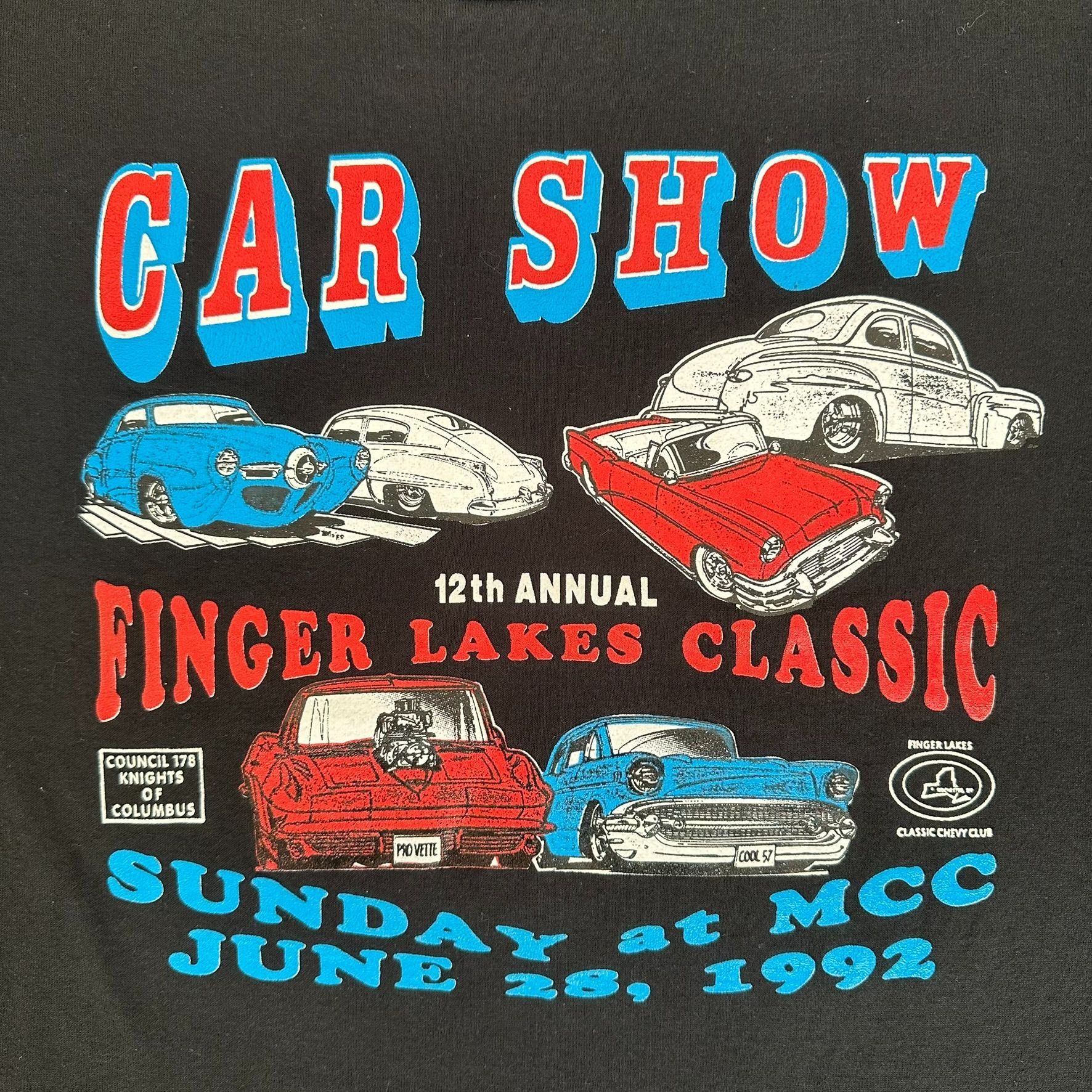 Jerzees Vintage 90s Finger Lakes Chevy Car Show T-Shirt Single Stitc Size US M / EU 48-50 / 2 - 2 Thumbnail