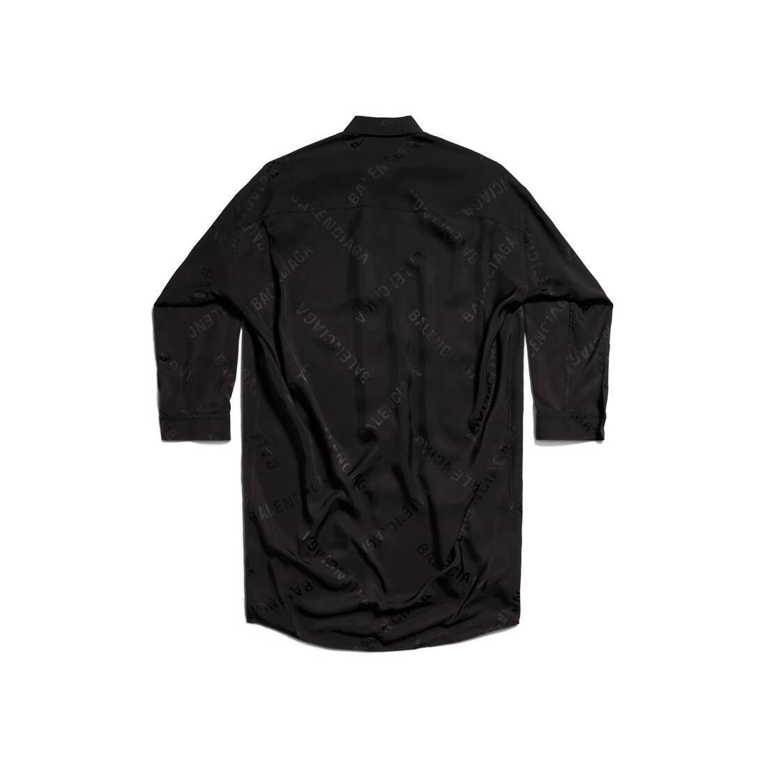 Balenciaga oc11z0825 Bal Diagonal Allover Long Sleeve Cocoon Dress Size L / US 10 / IT 46 - 2 Thumbnail